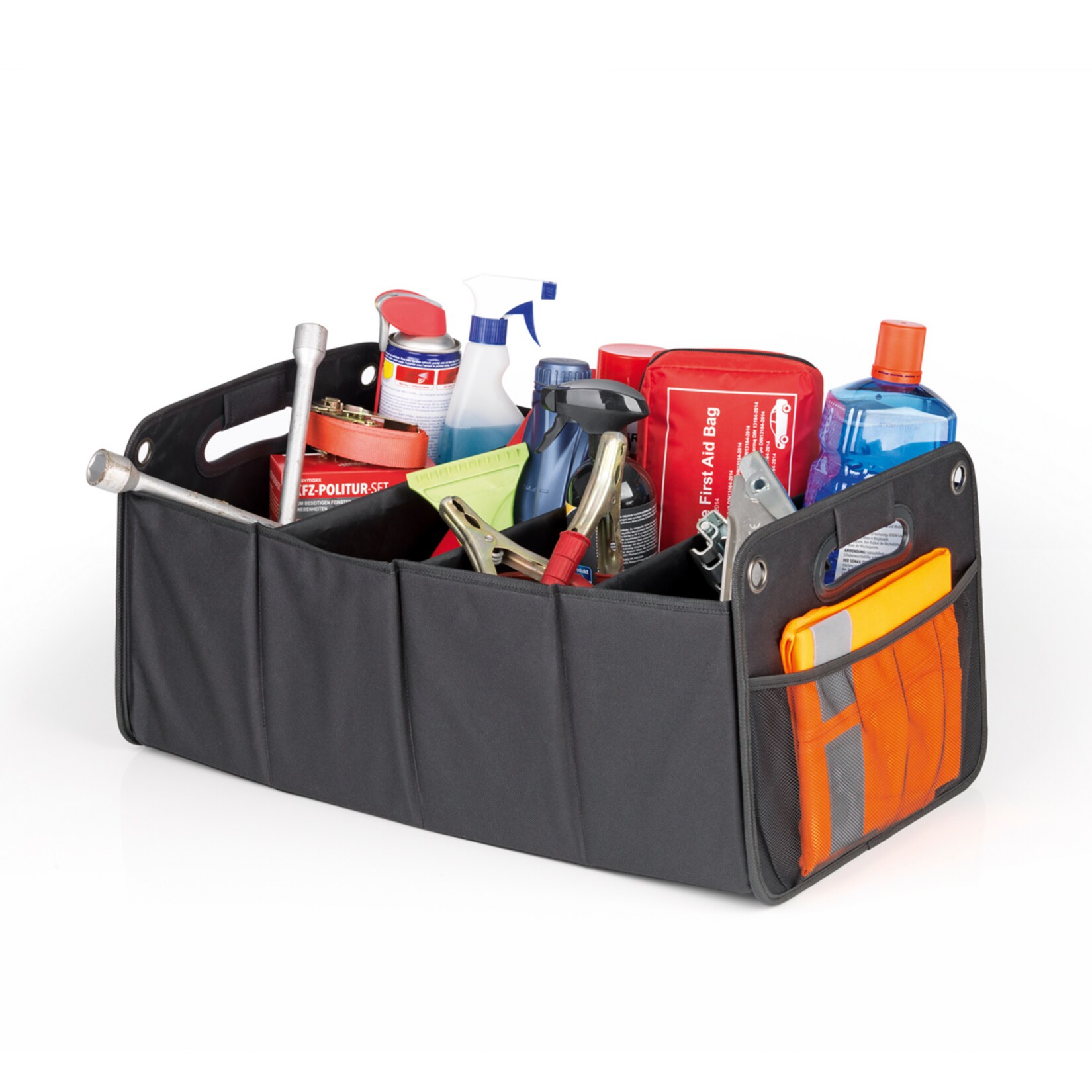 EASYmaxx Kofferraum-Aufbewahrungsbox faltbar 4-tlg. Schwarz - Bild 1