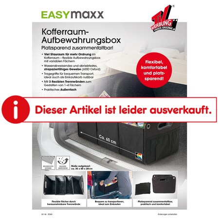 EASYmaxx Kofferraum-Aufbewahrungsbox faltbar