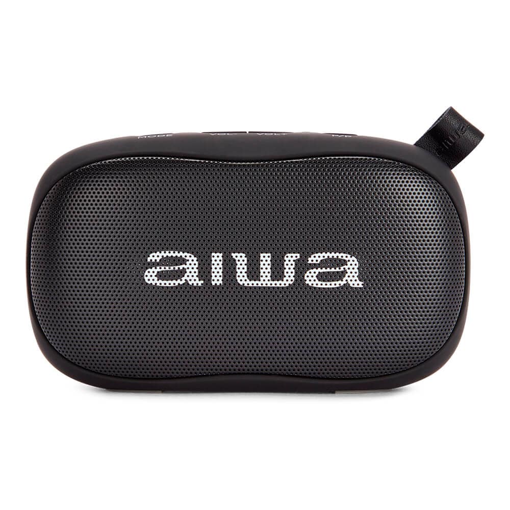 Aiwa BS-110BK Mini Bluetooth Lautsprecher mit Karabiner 10W HyperBass Musik Box - Bild 1