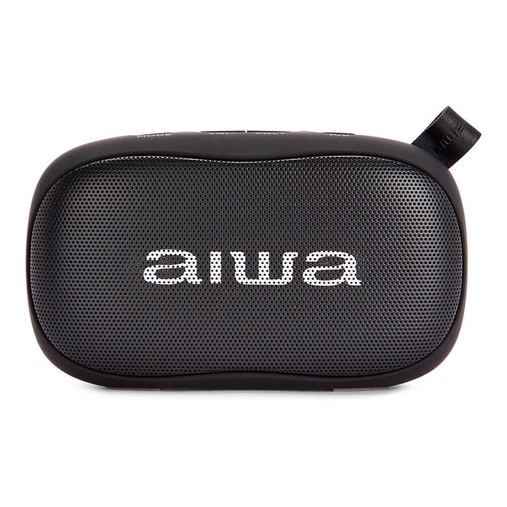 Aiwa BS-110BK Mini Bluetooth Lautsprecher mit Karabiner 10W HyperBass Musik Box | 08435256896749