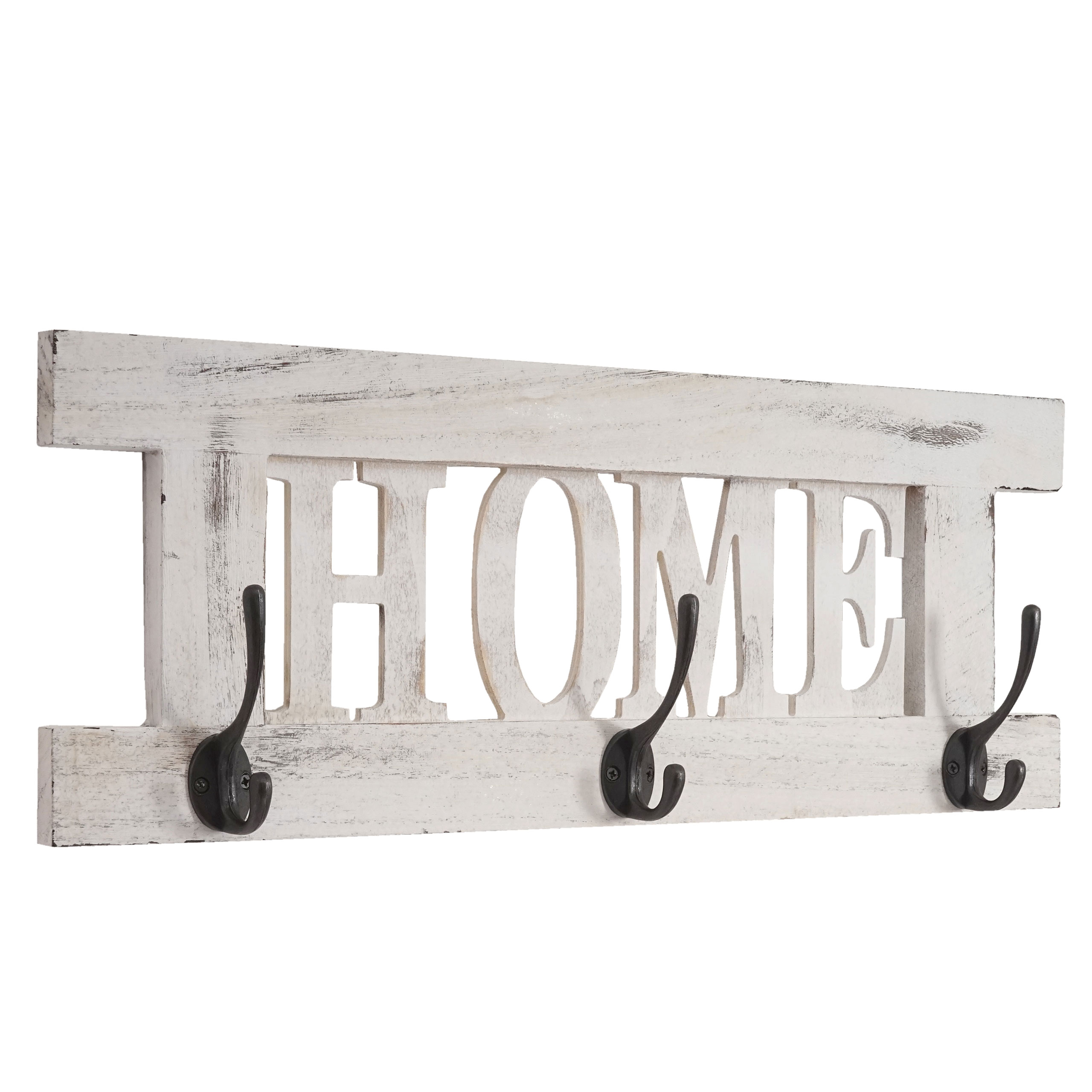Wandgarderobe MCW-C60 Home, Garderobe Garderobenpaneel, Shabby-Look Vintage 55x21cm ~ wei&szlig;, shabby - Bild 1