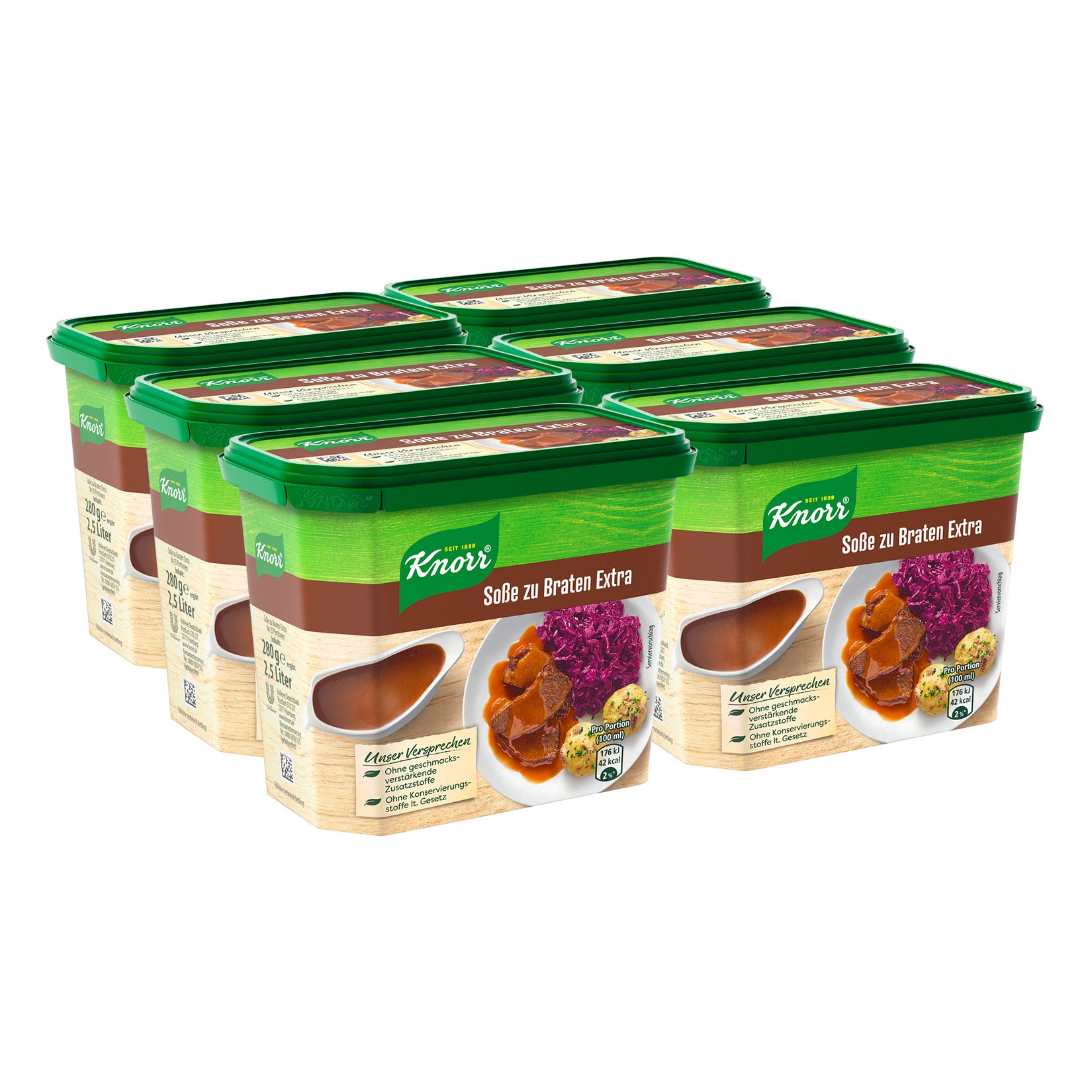 Knorr So&szlig;e zu Braten Extra ergibt 2,5 Liter, 6er Pack - Bild 1