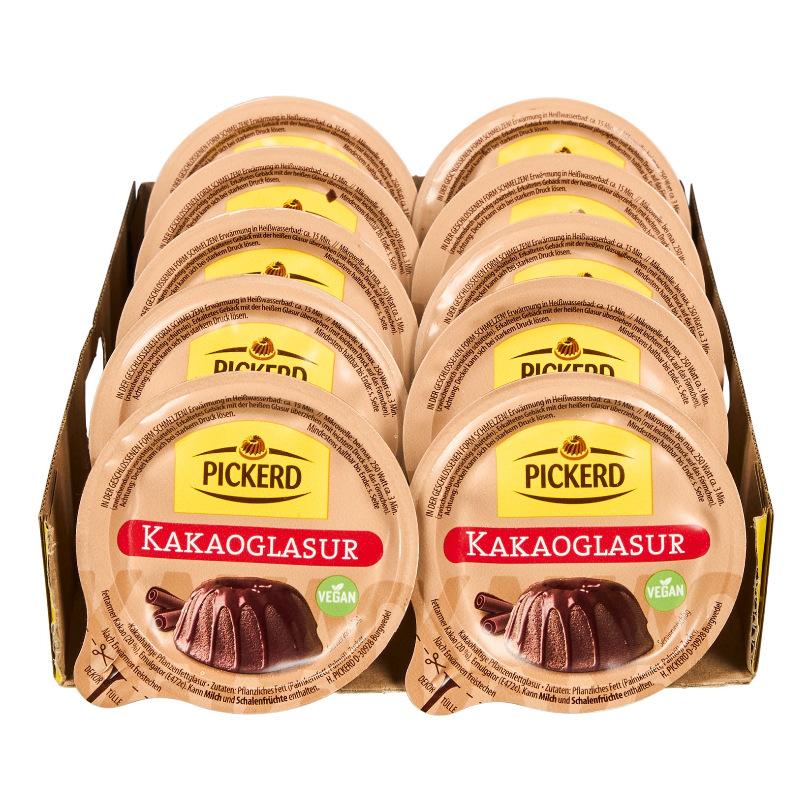 Pickerd Kakaoglasur 150 g, 10er Pack - Bild 1