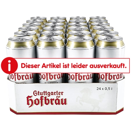 Pilsner Stuttgarter Hofbräu 4,9 % vol 0,5 Liter Dose, 24er Pack - Bild 1