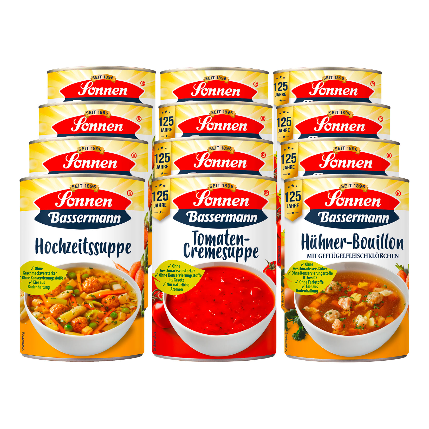 Sonnen Bassermann Suppen 400 ml, verschiedene Sorten, 12er Pack - Bild 1