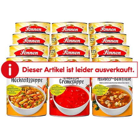 Sonnen Bassermann Suppen 400 ml, verschiedene Sorten, 12er Pack - Bild 1
