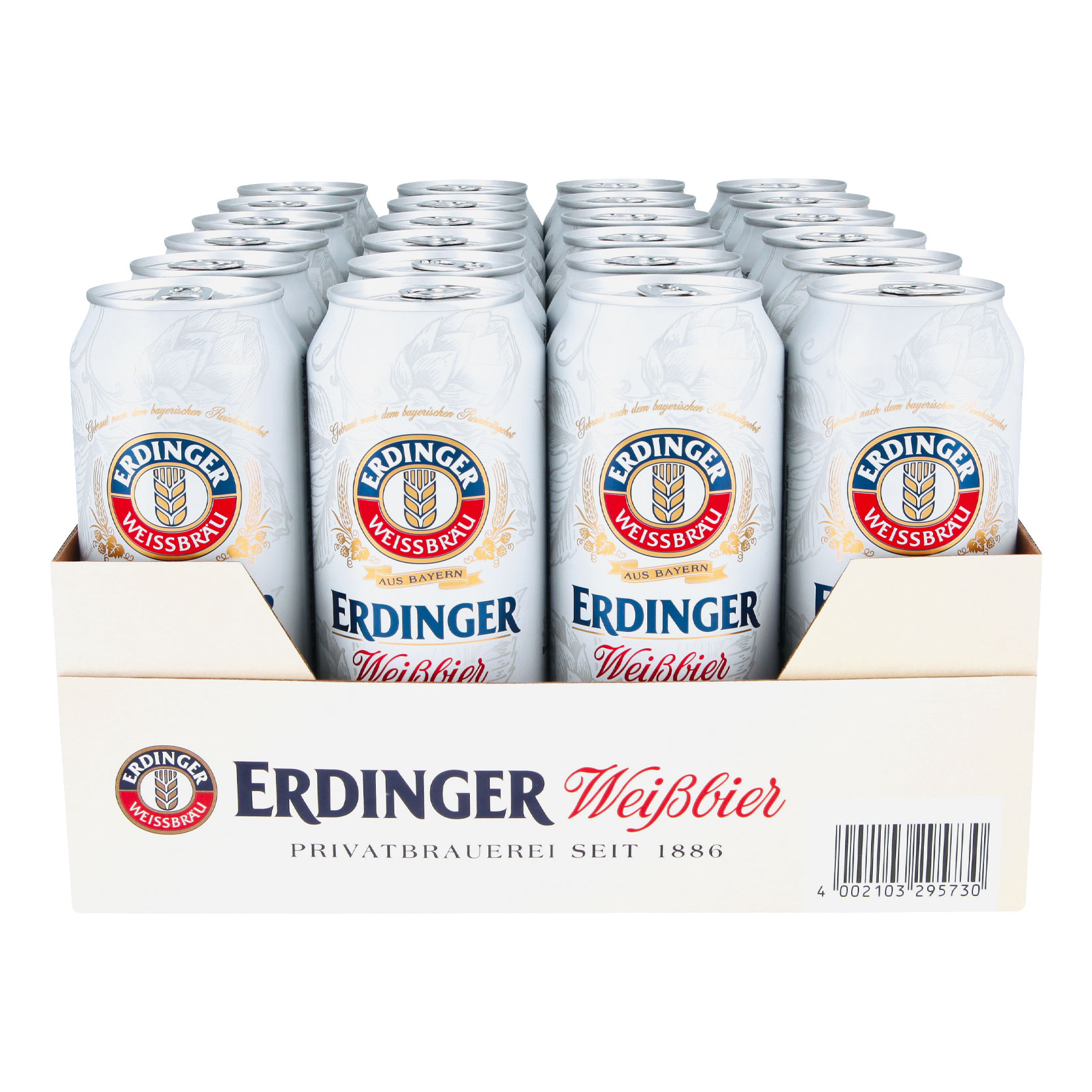 Erdinger Wei&szlig;bier 5,3 % vol 0,5 Liter Dose, 24er Pack - Bild 1