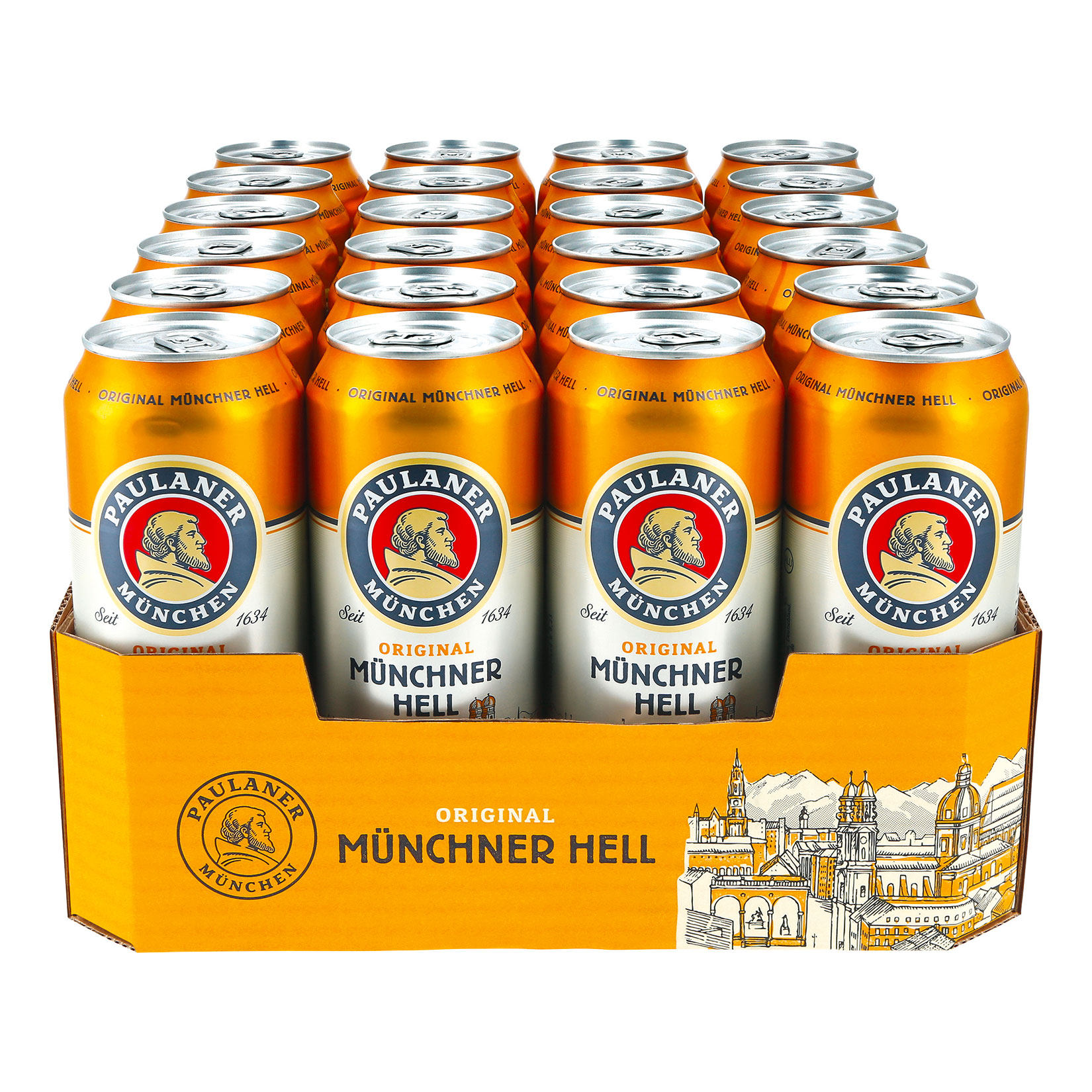 Paulaner M&uuml;nchner Hell 4,9 % vol 0,5 Liter Dose, 24er Pack - Bild 1
