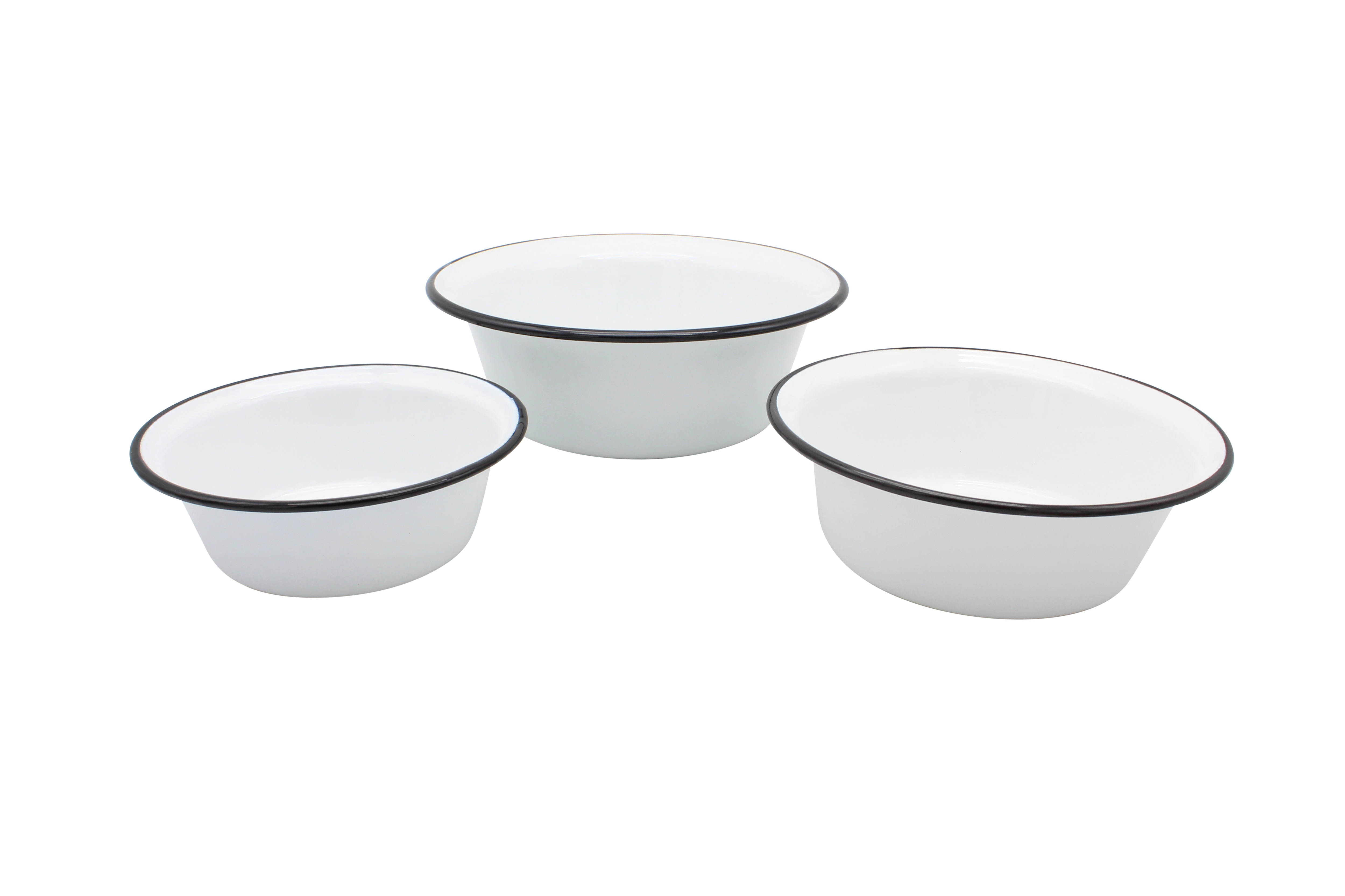Sch&uuml;ssel-Set 3 tlg. emailliert, 20 + 24 +28 cm - Bild 1