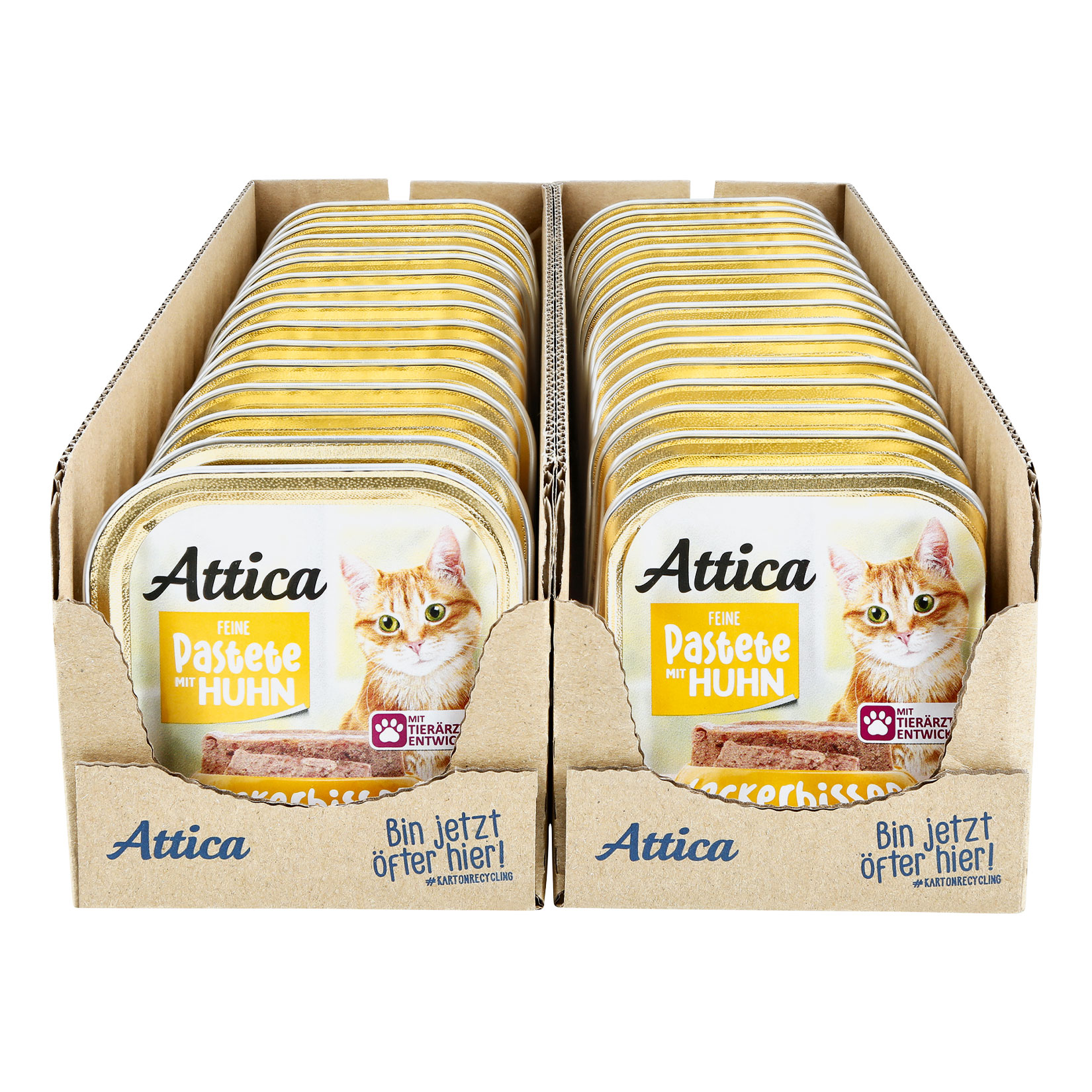Attica Katzennahrung Pastete Huhn 100 g, 32er Pack - Bild 1