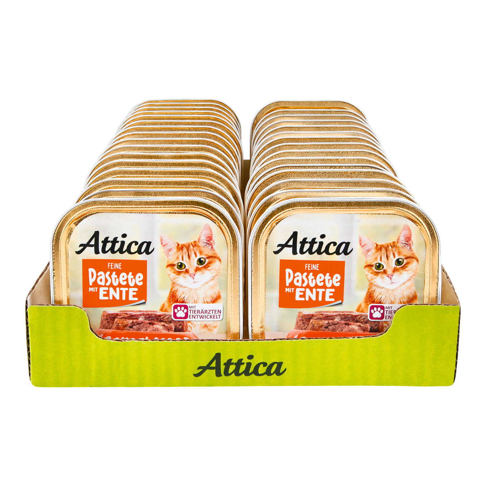 Attica Katzennahrung Pastete Ente 100 g, 32er Pack - Bild 1