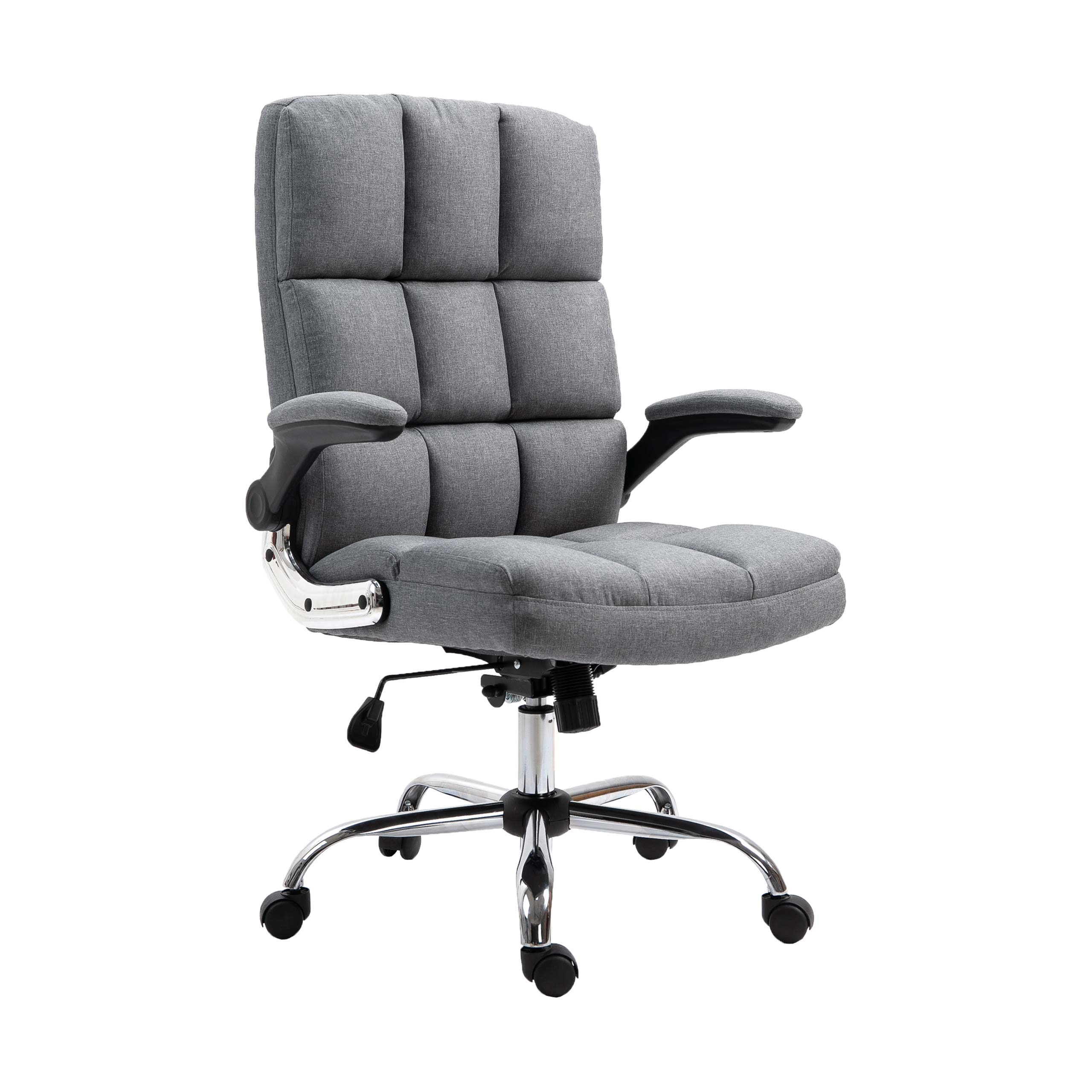 B&uuml;rostuhl MCW-J21, Chefsessel Drehstuhl Schreibtischstuhl, h&ouml;henverstellbar ~ Stoff/Textil grau - Bild 1
