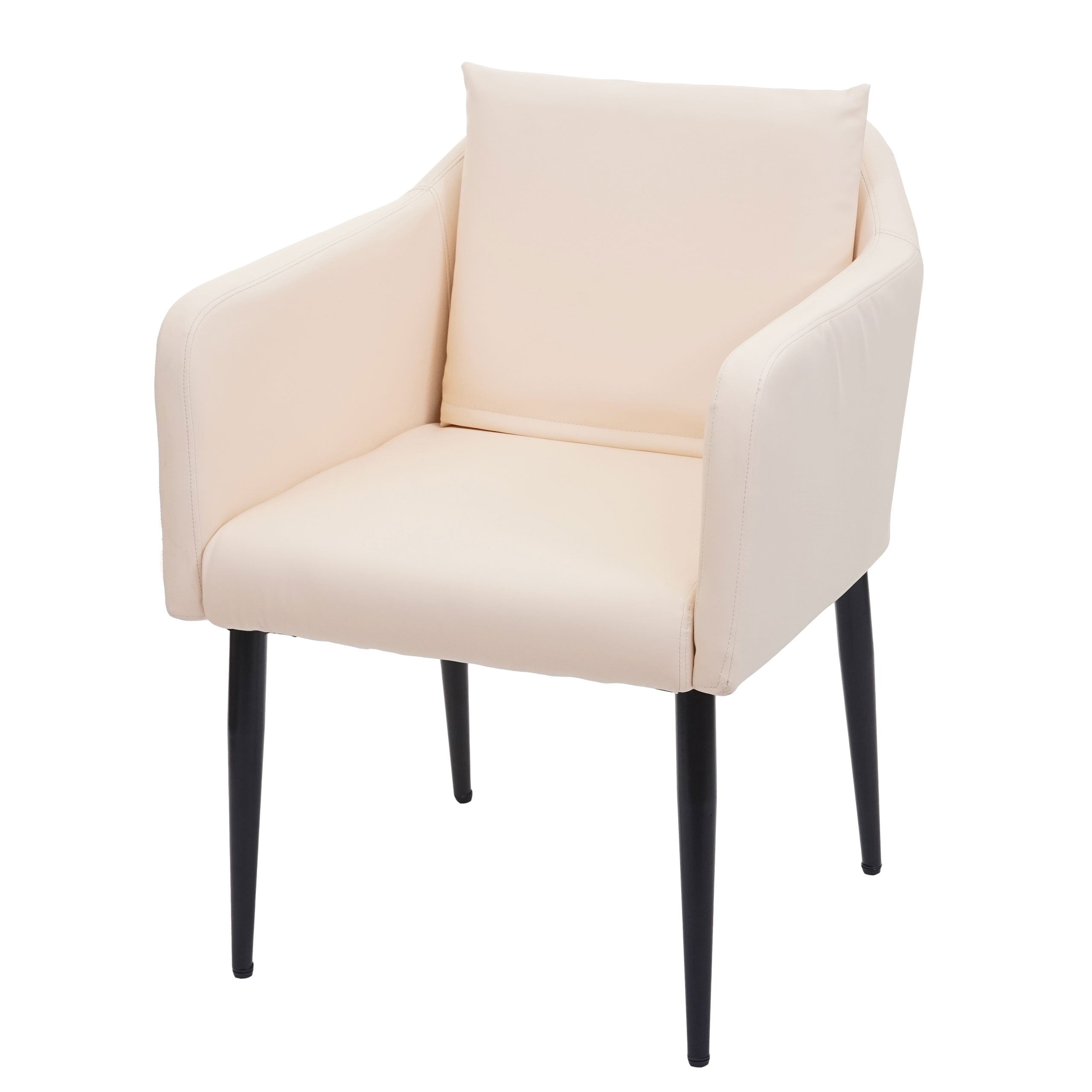 Esszimmerstuhl MCW-H93, K&uuml;chenstuhl Lehnstuhl Stuhl ~ Kunstleder creme-beige - Bild 1