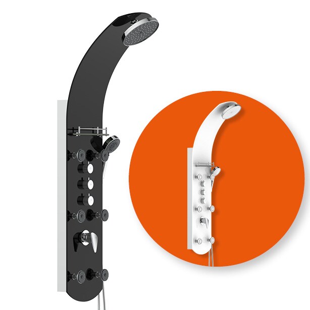 EISL Duschpaneel KARIBIK, Wellnessdusche aus Sicherheitsglas Wei&szlig; - Bild 1