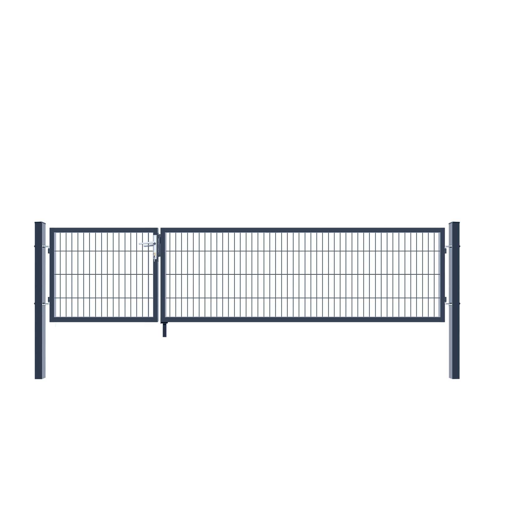 Home Deluxe Doppelfl&uuml;gel Gartentor, anthrazit - 80 x 350 cm - Bild 1