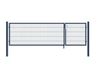 HOME DELUXE Doppelflügel Gartentor ADITUS anthrazit 120 x 350 cm