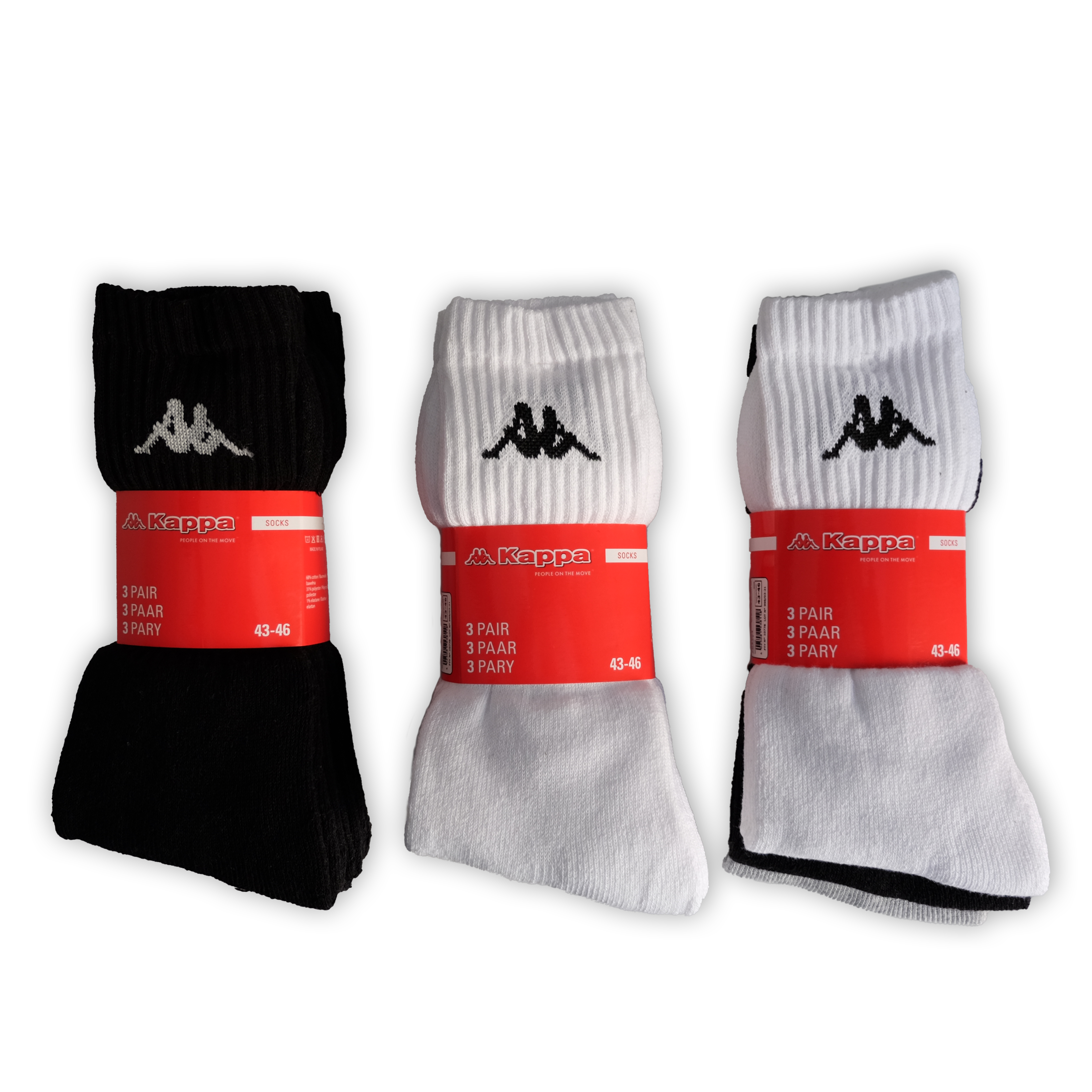 Kappa Socken 3er Packung - schwarz - Gr. 39/42 - Bild 1