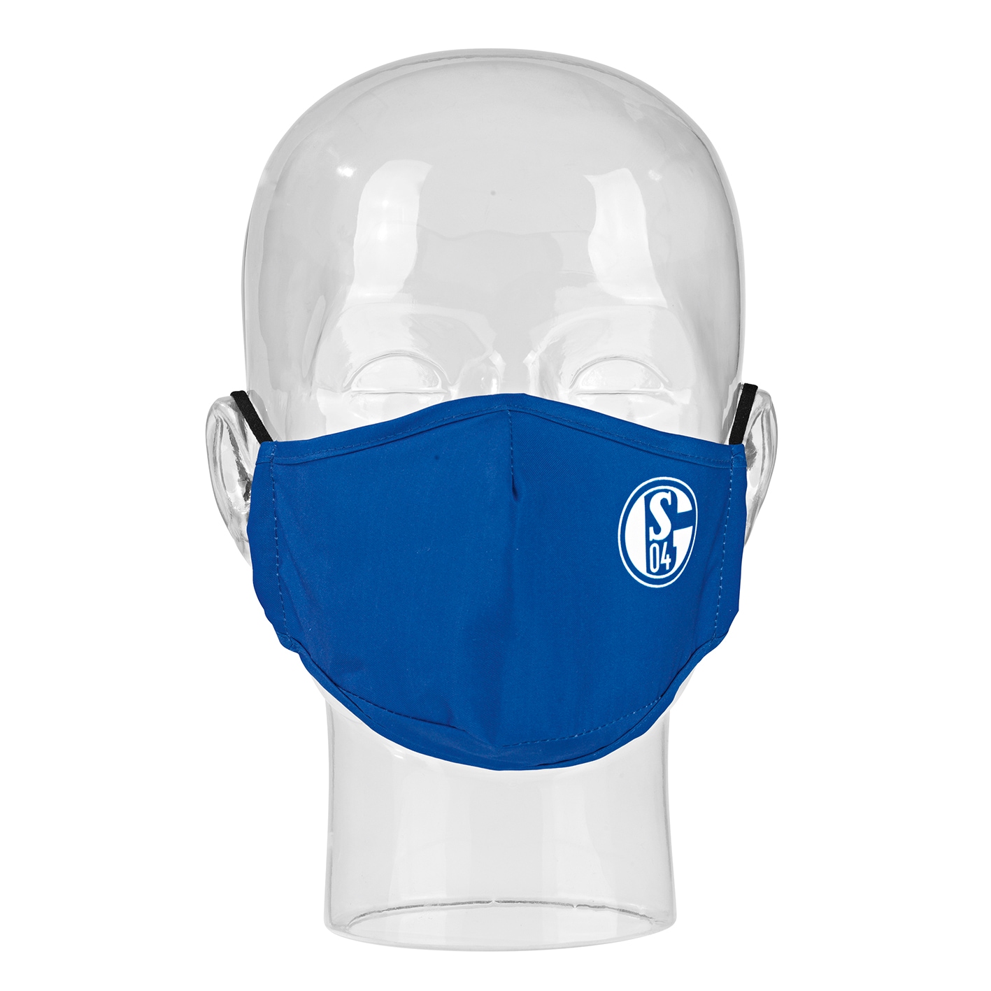 S04 Mund-Nase-Maske blau/wei&szlig; - Bild 1