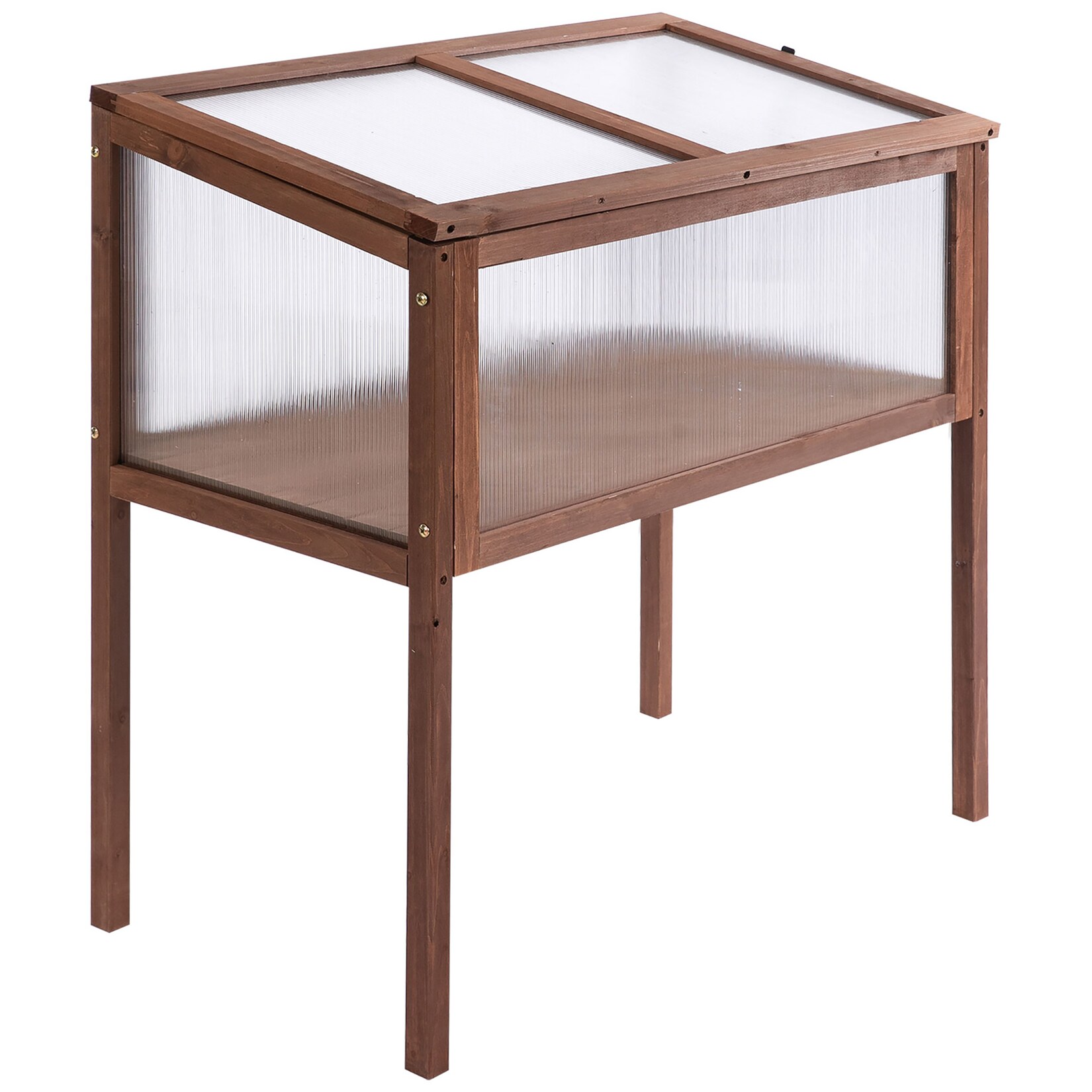 Outsunny Hochbeet Tannenholz, PC-Platte | 04251774979702