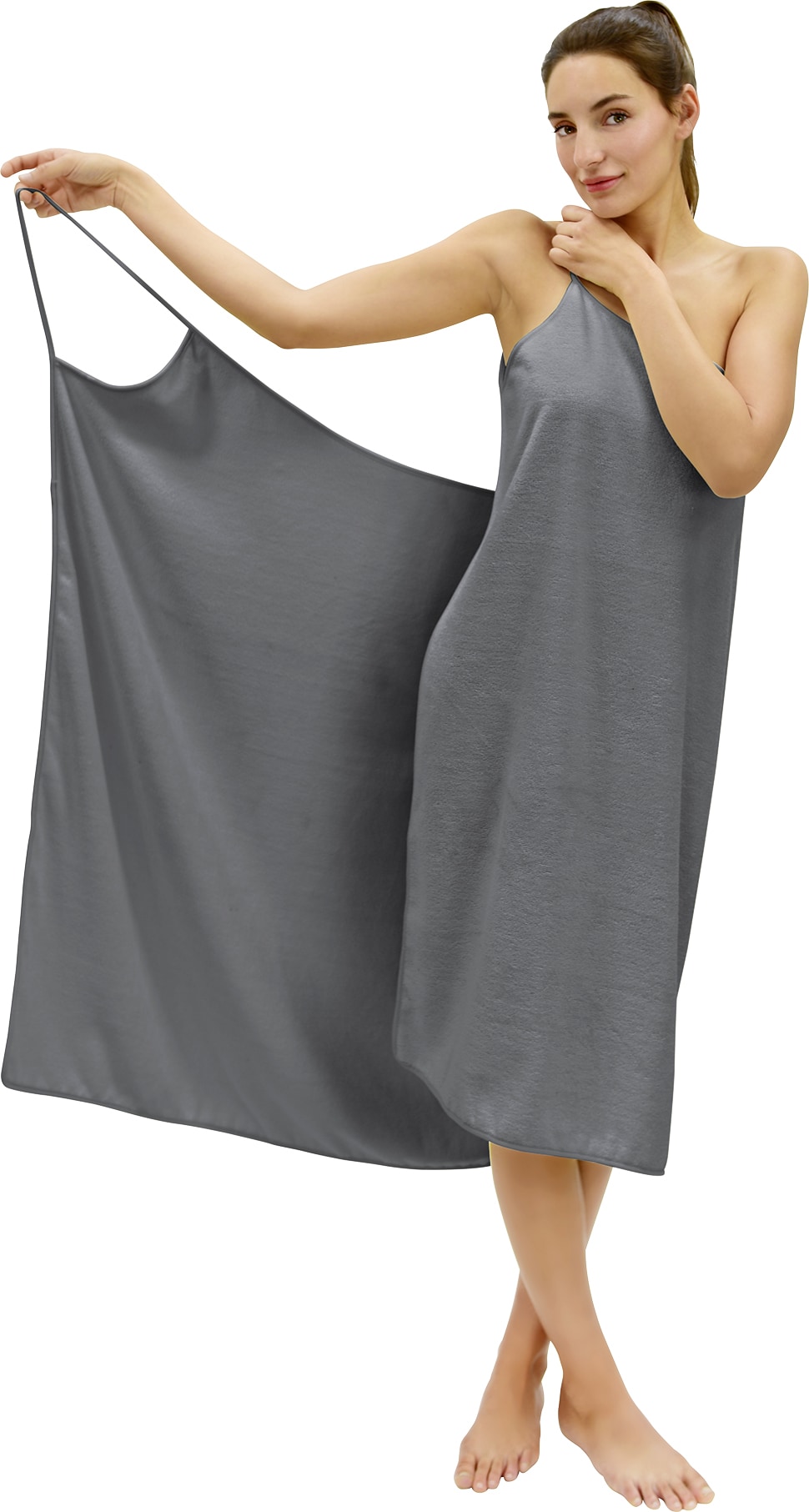 Mikrofaser Handtuchkleid - anthrazit - ca. 70x140 - versch. Farben & Gr&ouml;&szlig;en - Bild 1