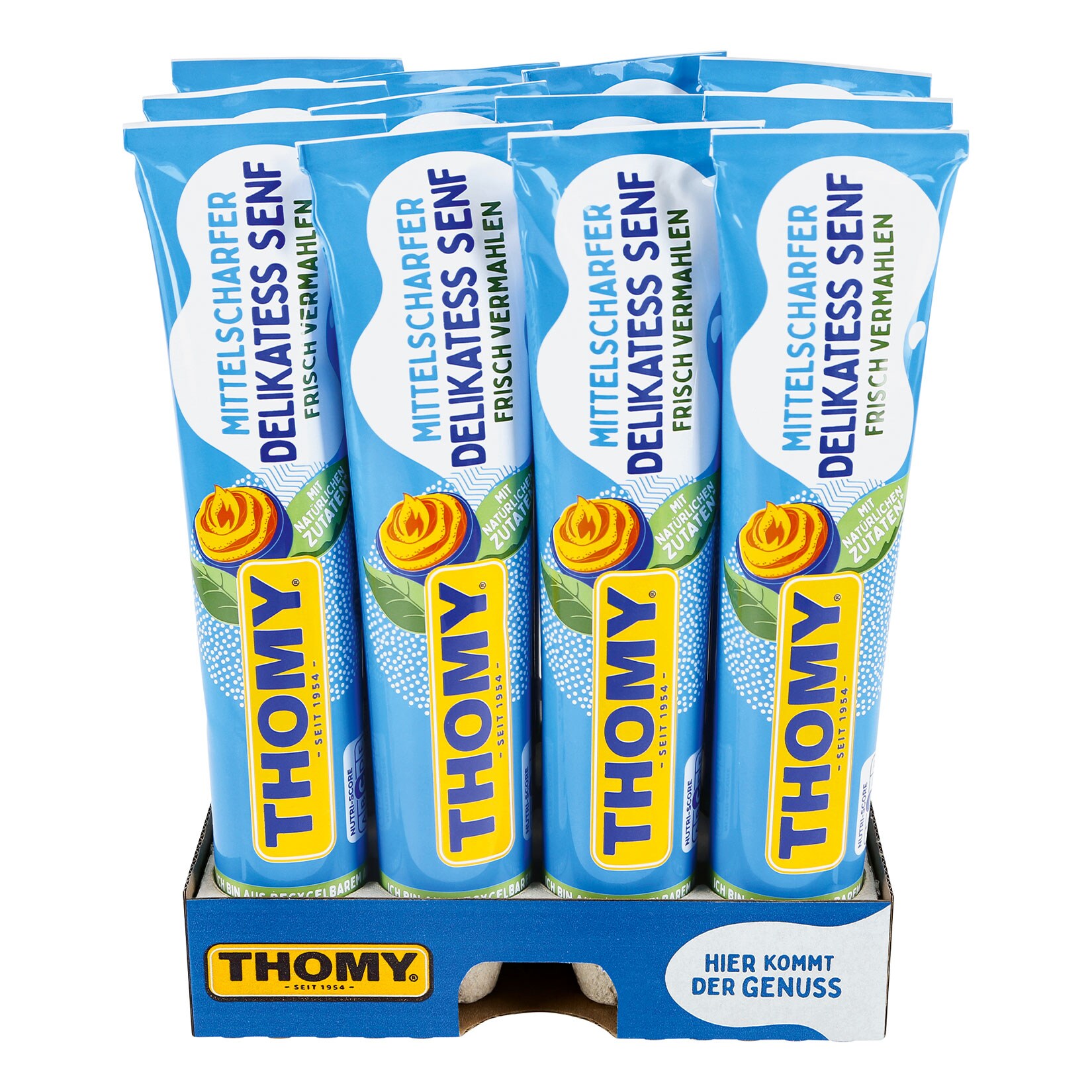 Thomy Delikatess Senf mittelscharf 200 ml, 12er Pack - Bild 1