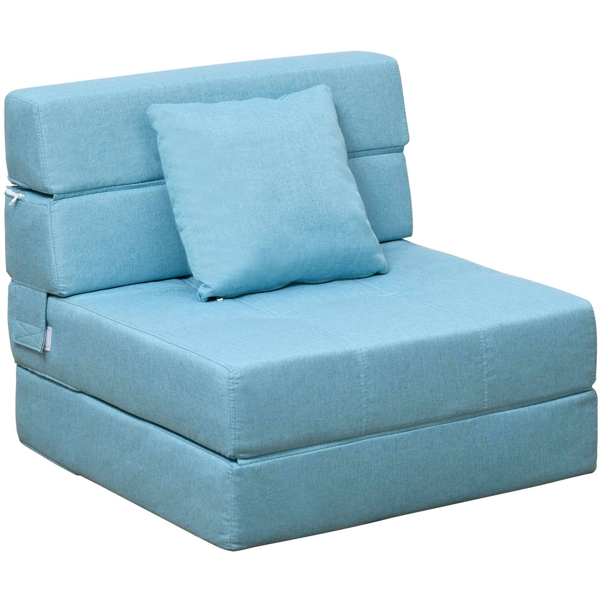 HOMCOM Einzelsofa Polyester-Baumwollgewebe, Schaumstoff - Bild 1