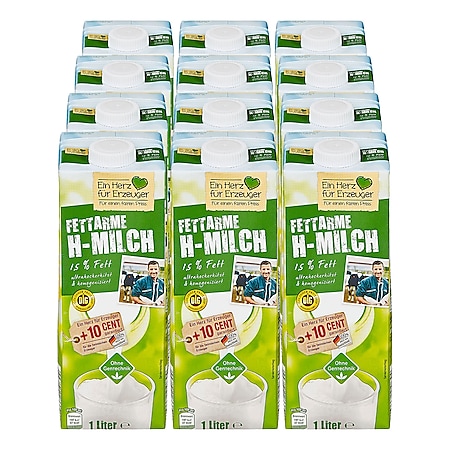 Ein Herz für Erzeuger H-Milch 1,5% 1 Liter, 12er Pack - Bild 1