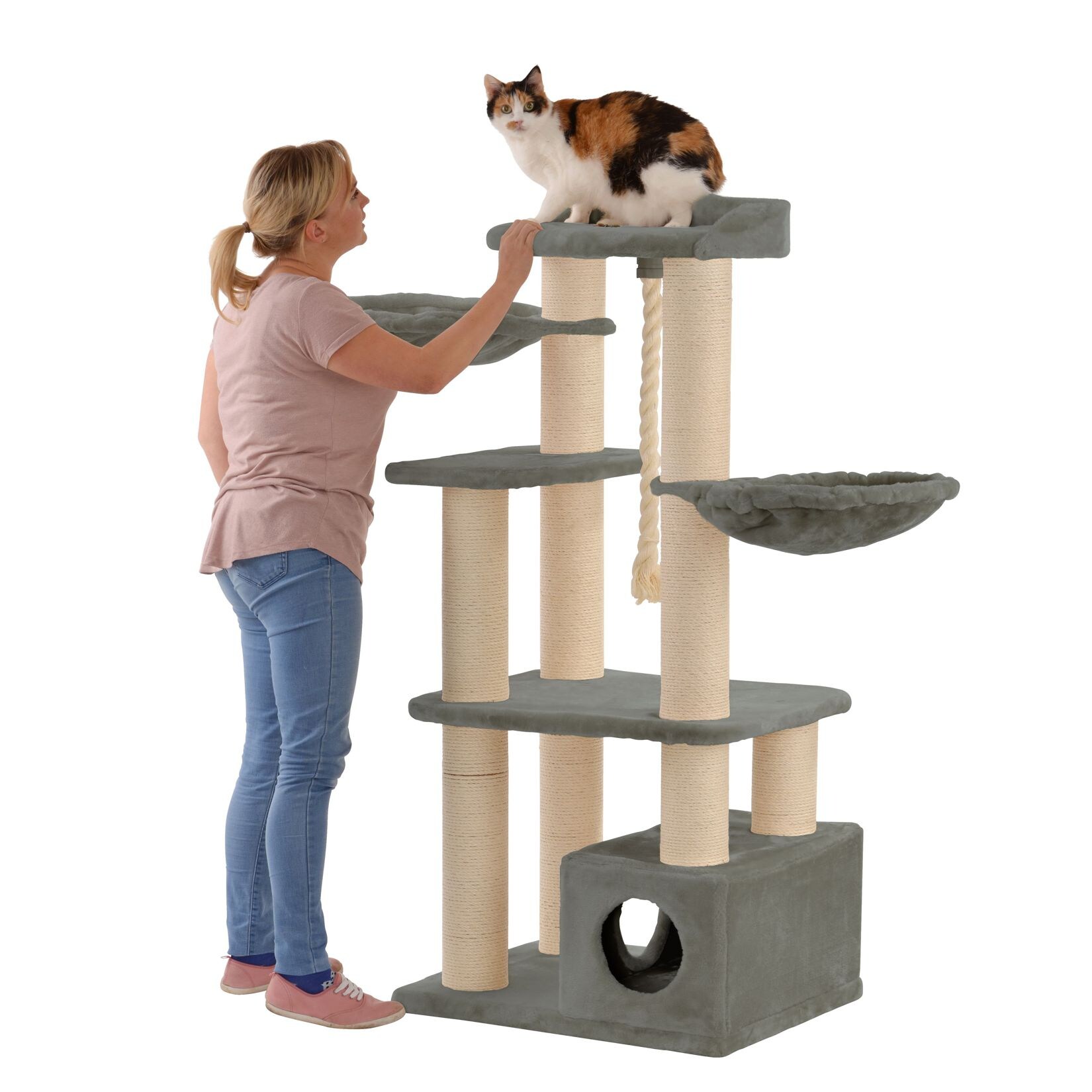 XXL Katzenbaum Enya grau - Bild 1