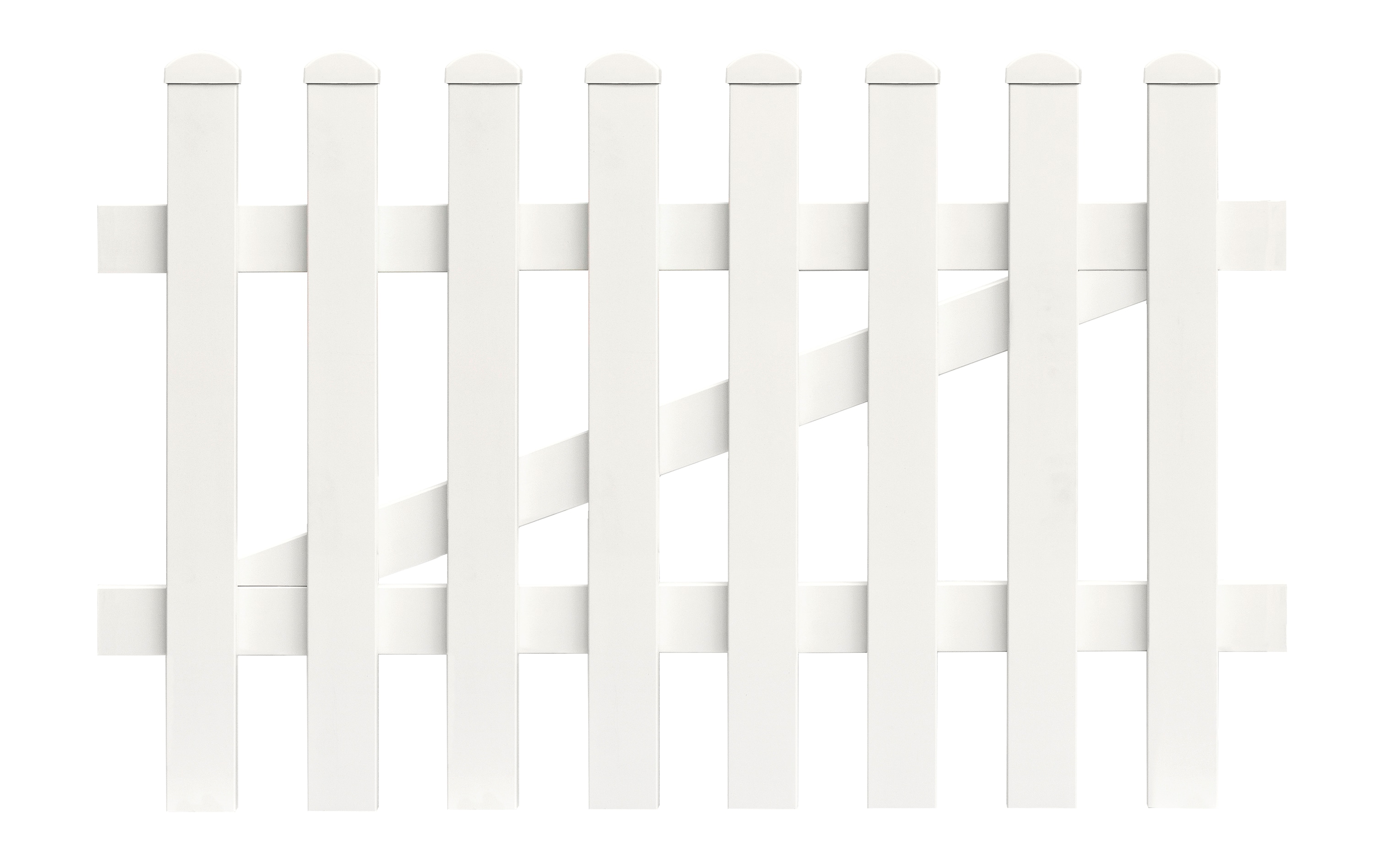 Zaunt&uuml;r gerade 125,8cm x 120cm | wei&szlig; - Bild 1