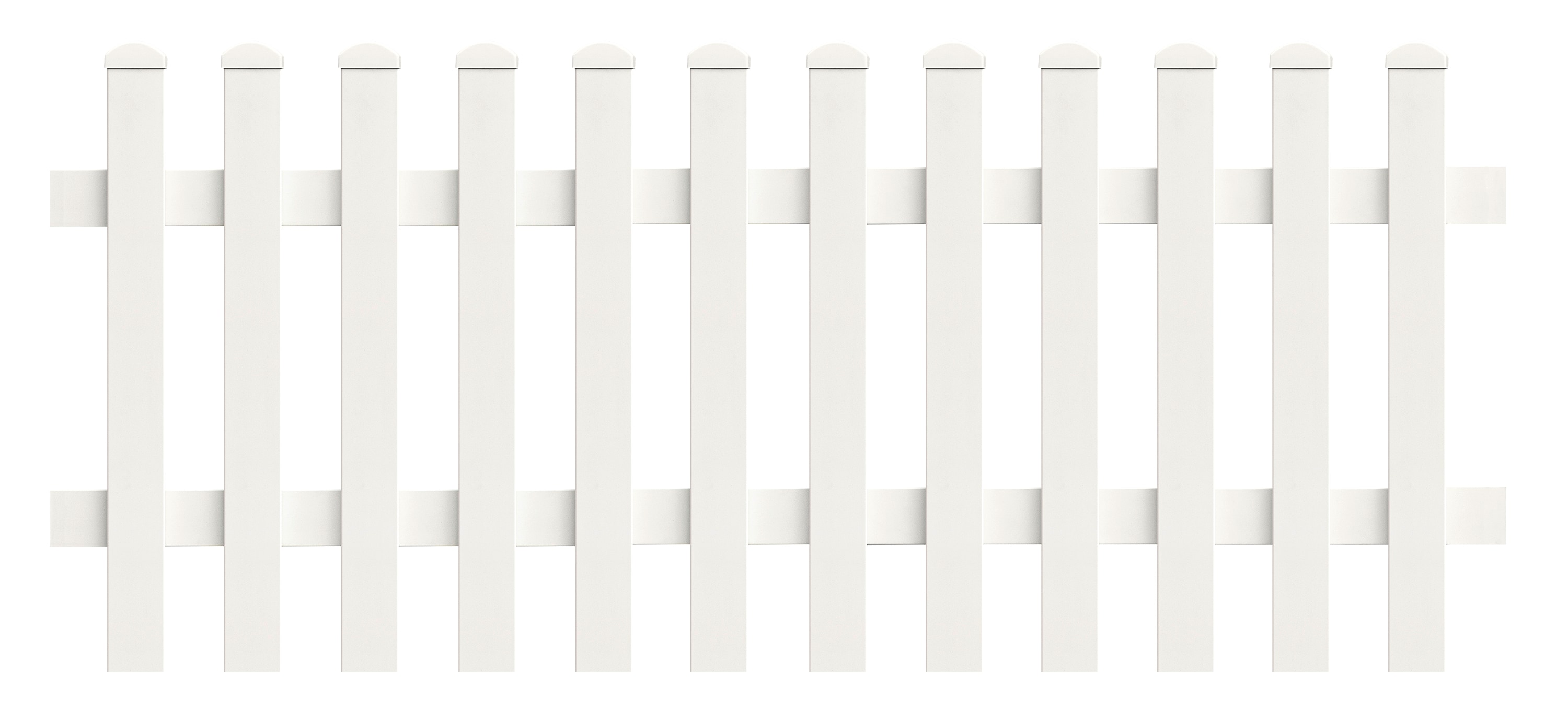 Zaunfeld Gerade 185,0cm x 100cm in Wei&szlig; - Bild 1