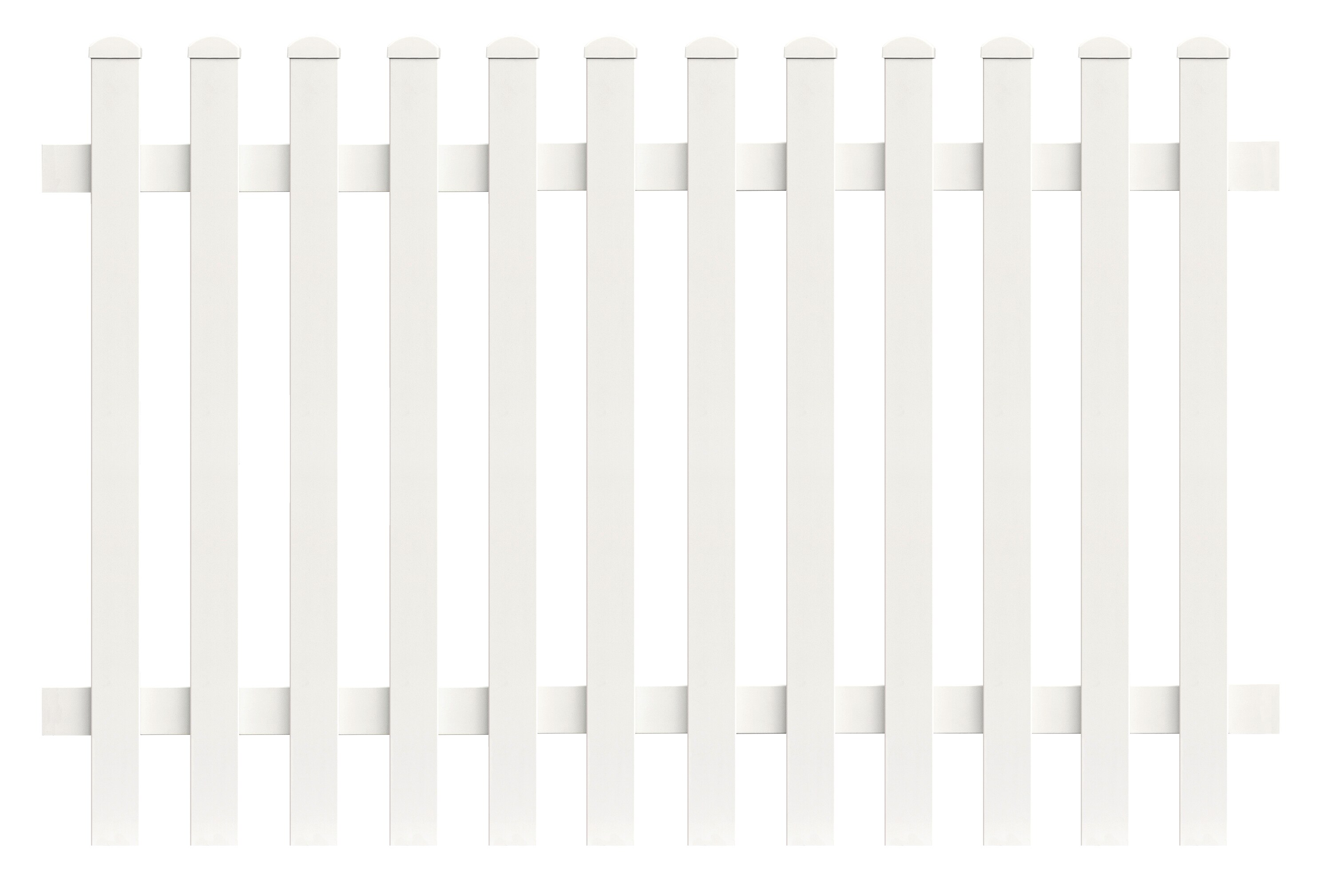 Zaunfeld Gerade 185,0cm x 180cm in Wei&szlig; - Bild 1