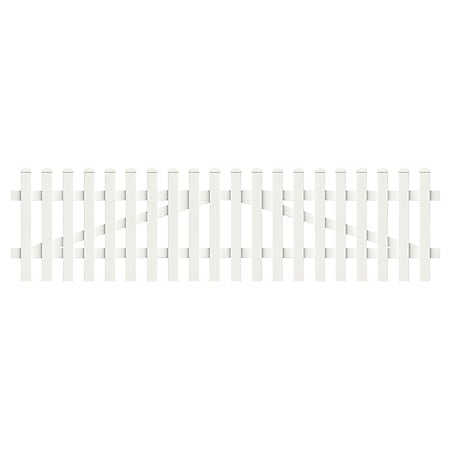 Zauntor gerade 303,4cm x 100cm | weiß - Bild 1