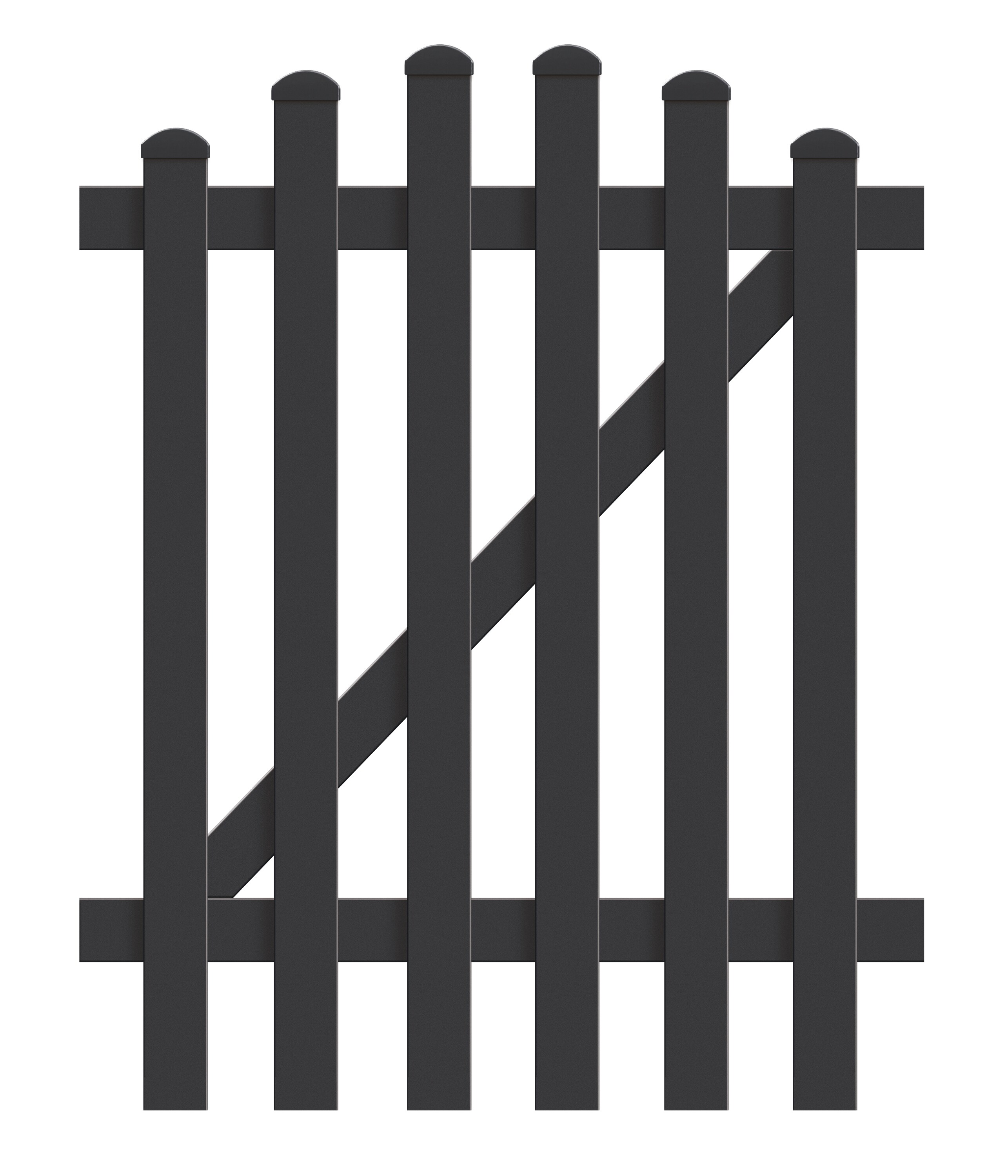 Zaunt&uuml;r Oberbogen 96,2cm x 150cm in Anthrazit - Bild 1