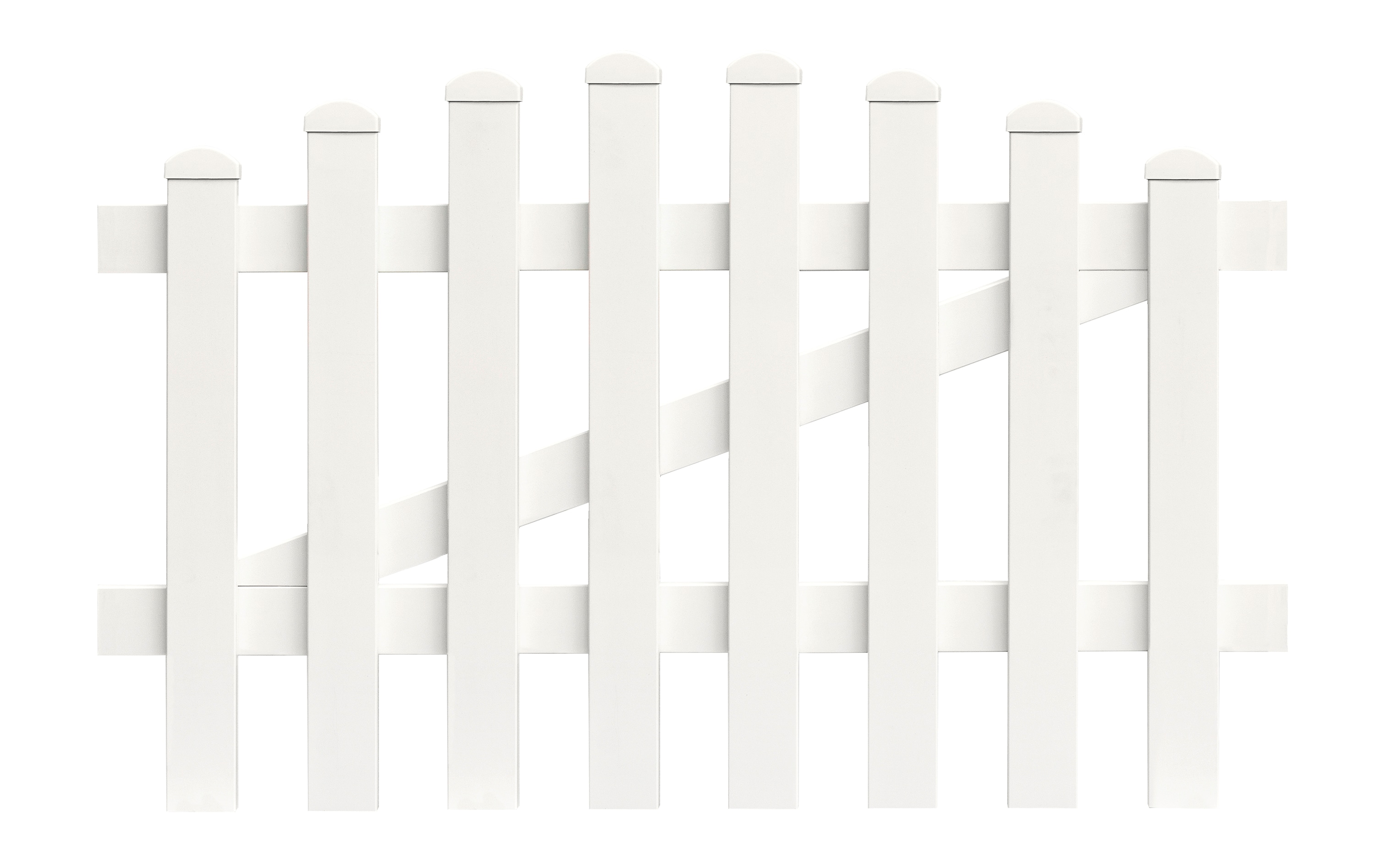 Zaunt&uuml;r Oberbogen 125,8cm x 80cm in Wei&szlig; - Bild 1