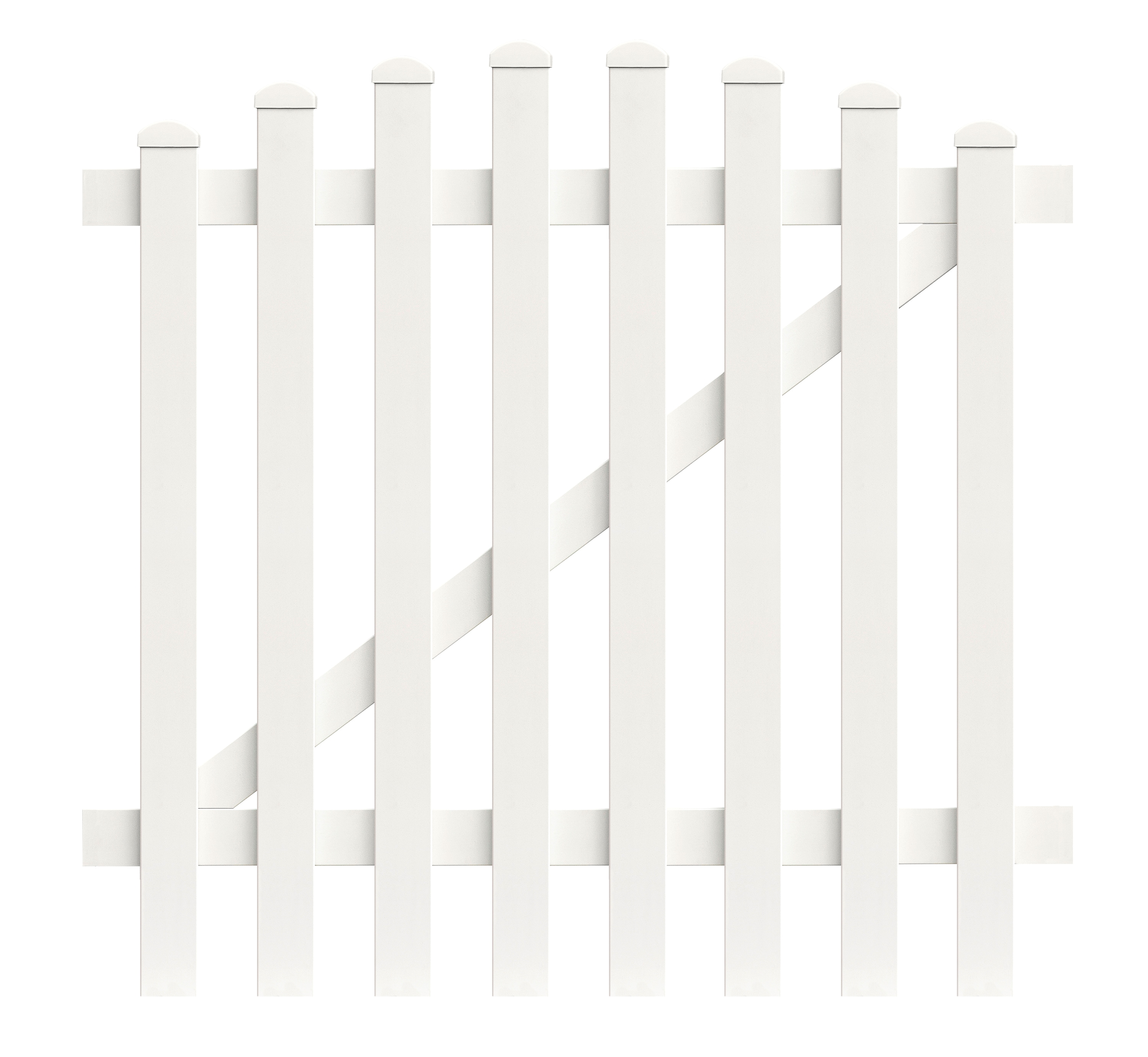 Zaunt&uuml;r Oberbogen 125,8cm x 150cm in Wei&szlig; - Bild 1