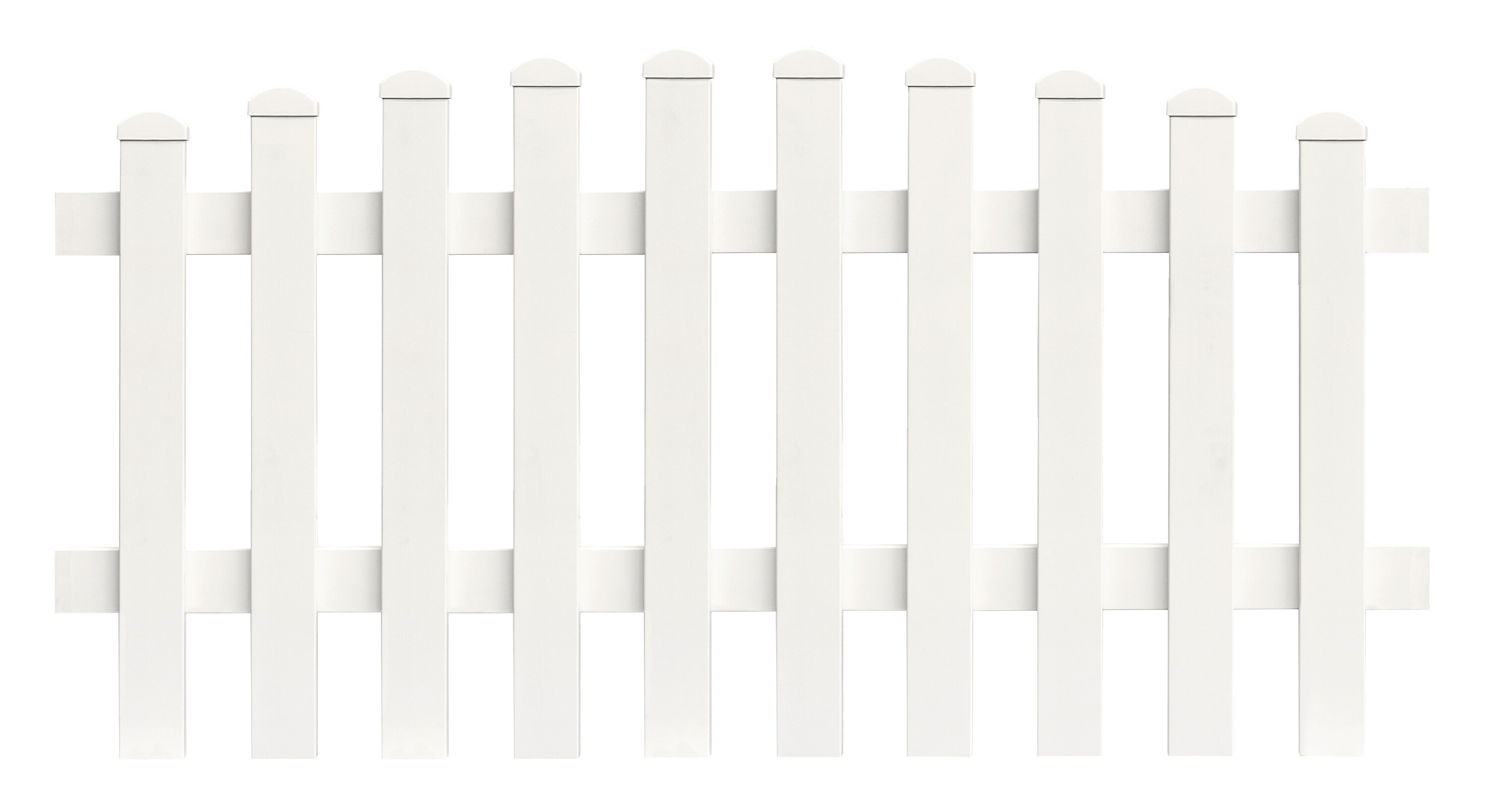 Zaunfeld Oberbogen 155,4cm x 80cm in Wei&szlig; - Bild 1