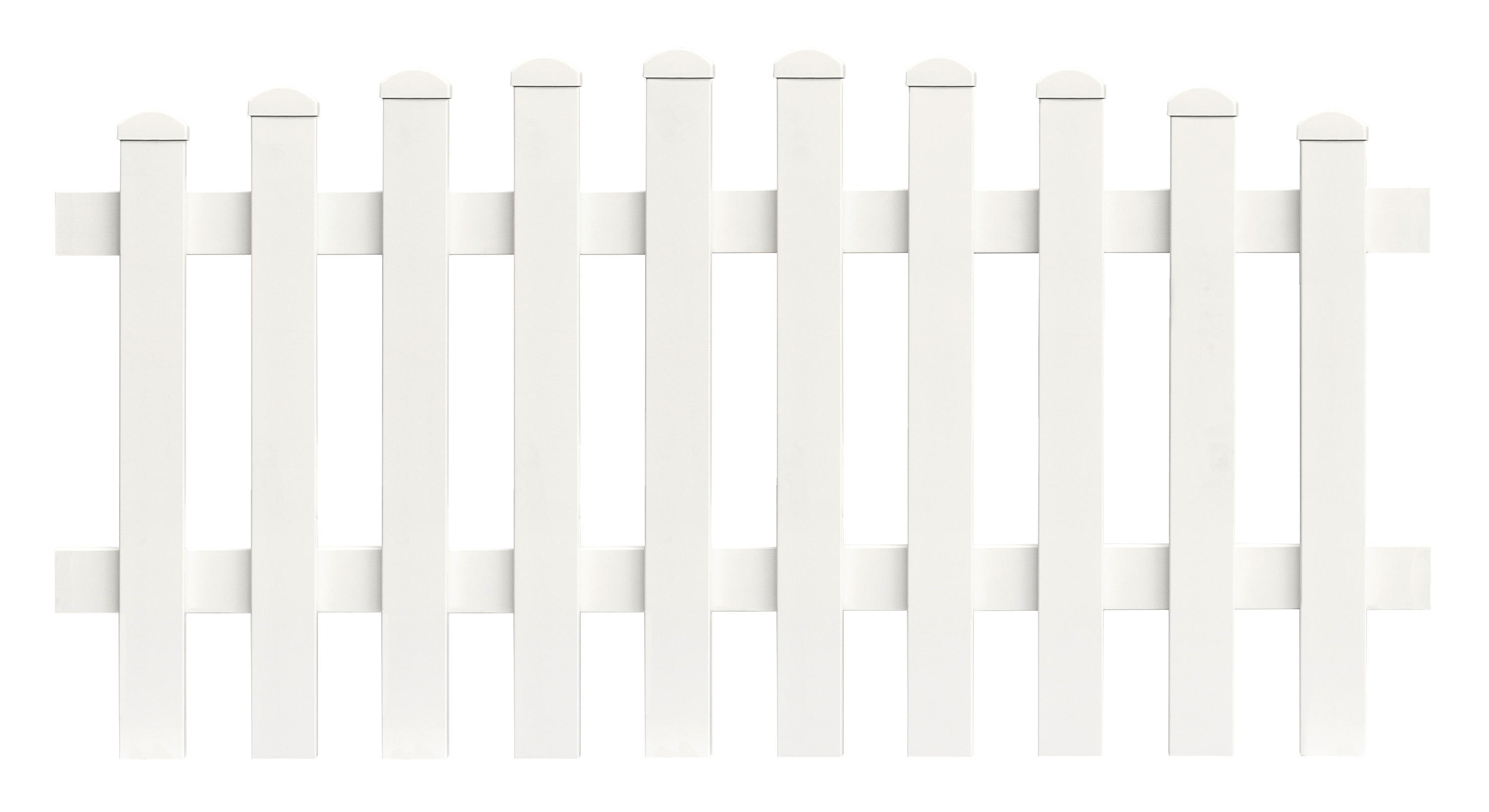 Zaunfeld Oberbogen 155,4cm x 120cm in Wei&szlig; - Bild 1