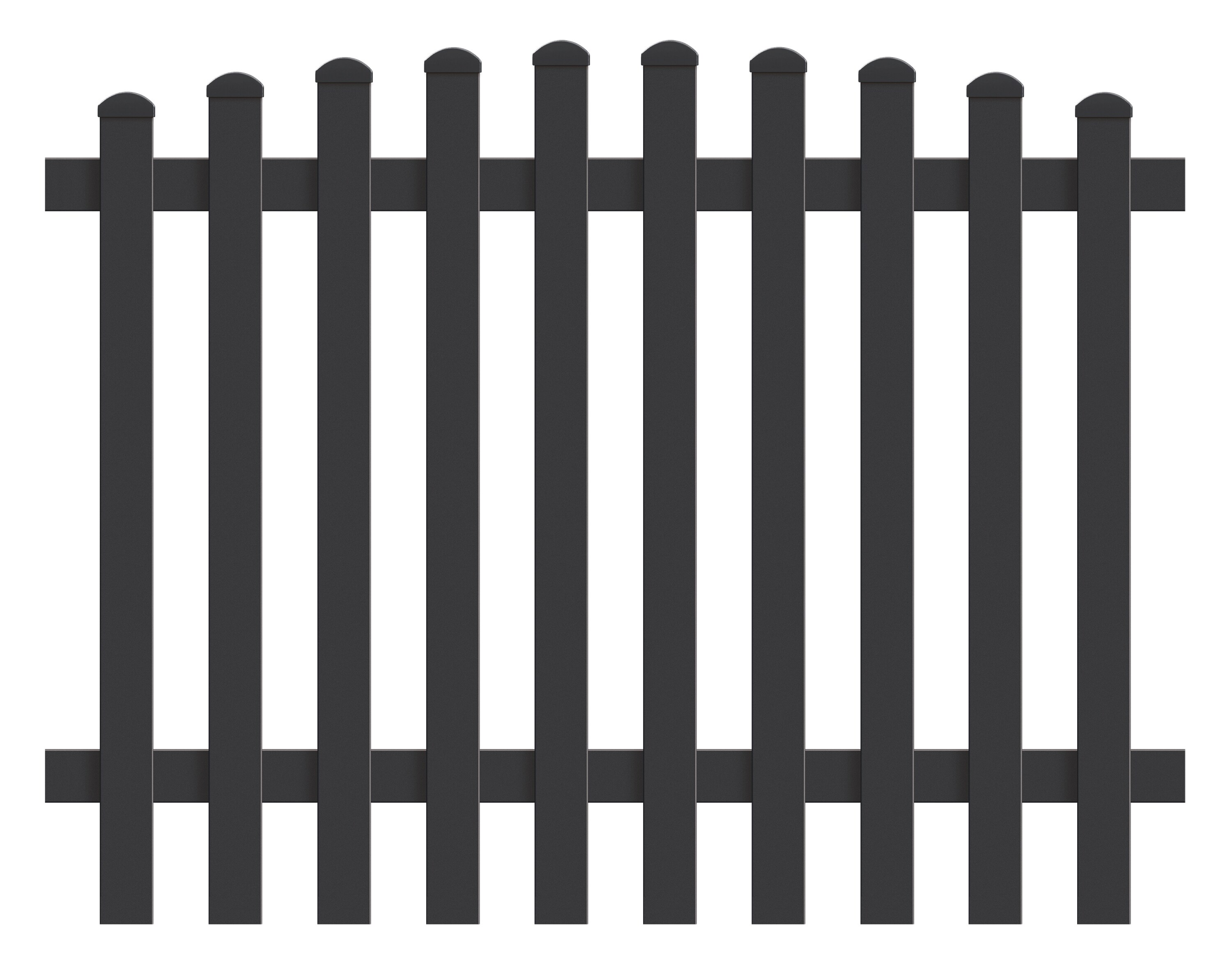 Zaunfeld Oberbogen 155,4cm x 150cm in Anthrazit - Bild 1