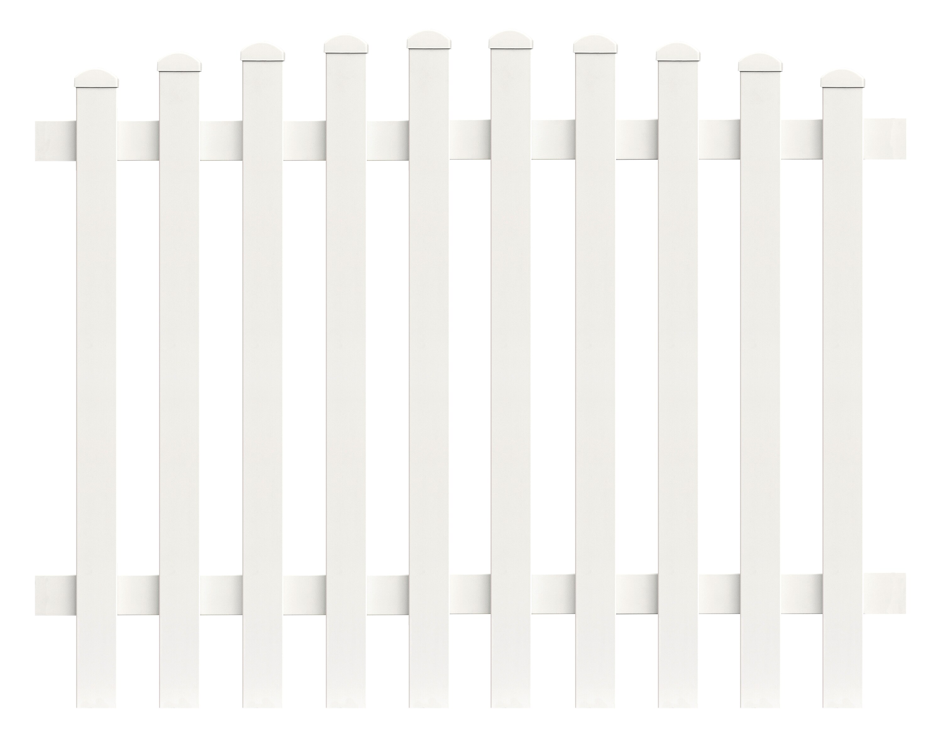 Zaunfeld Oberbogen 155,4cm x 180cm in Wei&szlig; - Bild 1