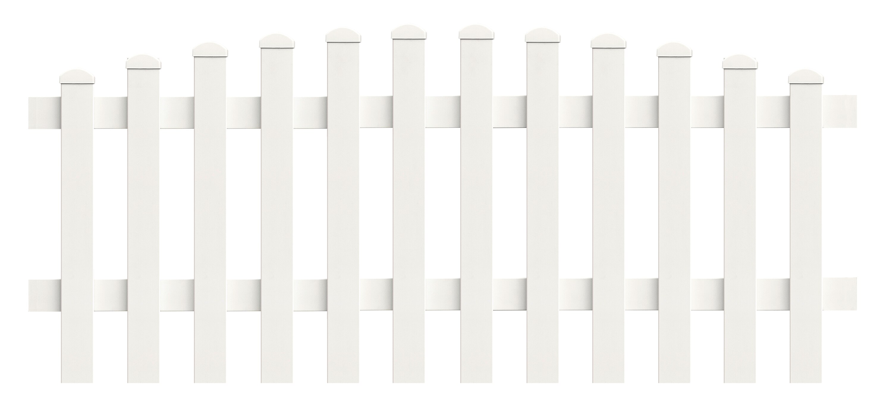 Zaunfeld Oberbogen 185,0cm x 80cm in Wei&szlig; - Bild 1