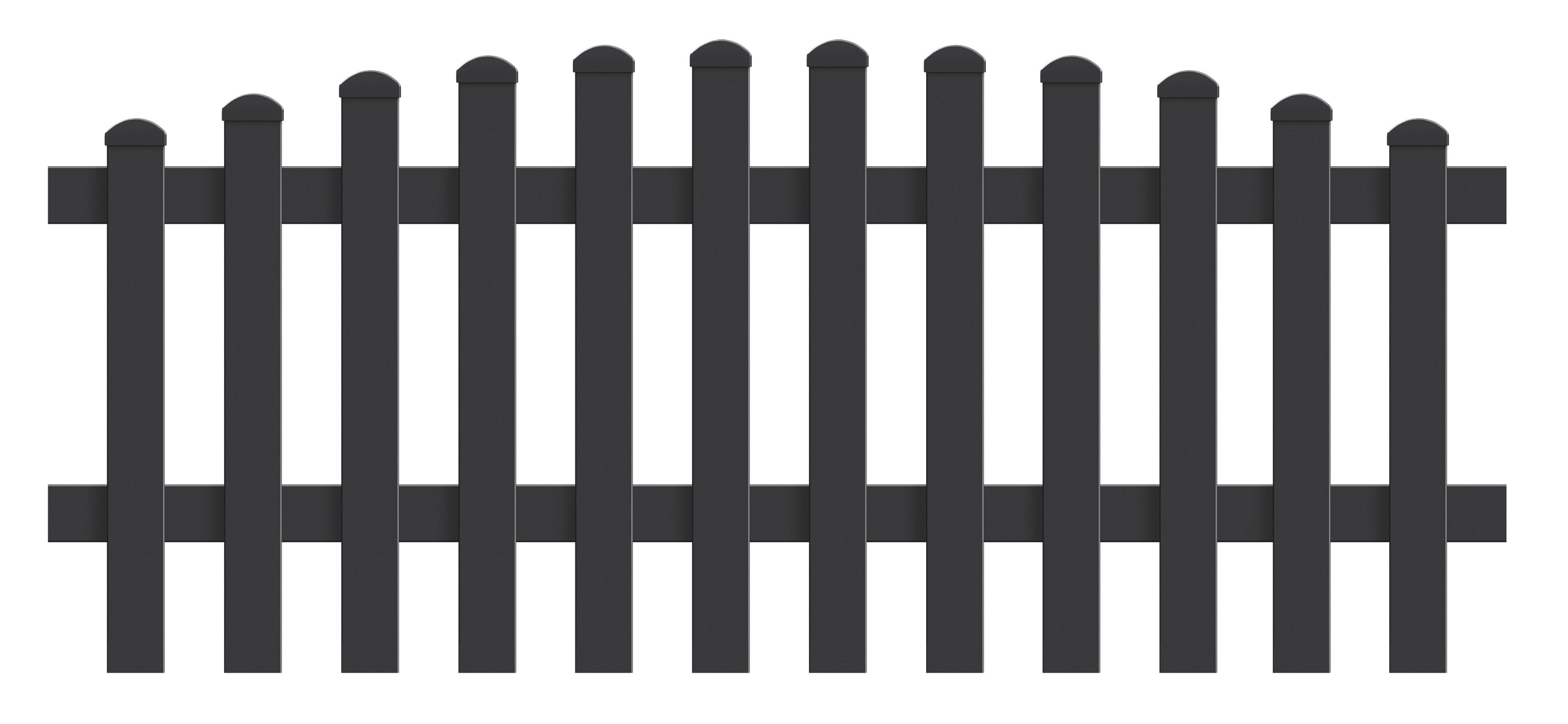 Zaunfeld Oberbogen 185,0cm x 100cm in Anthrazit - Bild 1