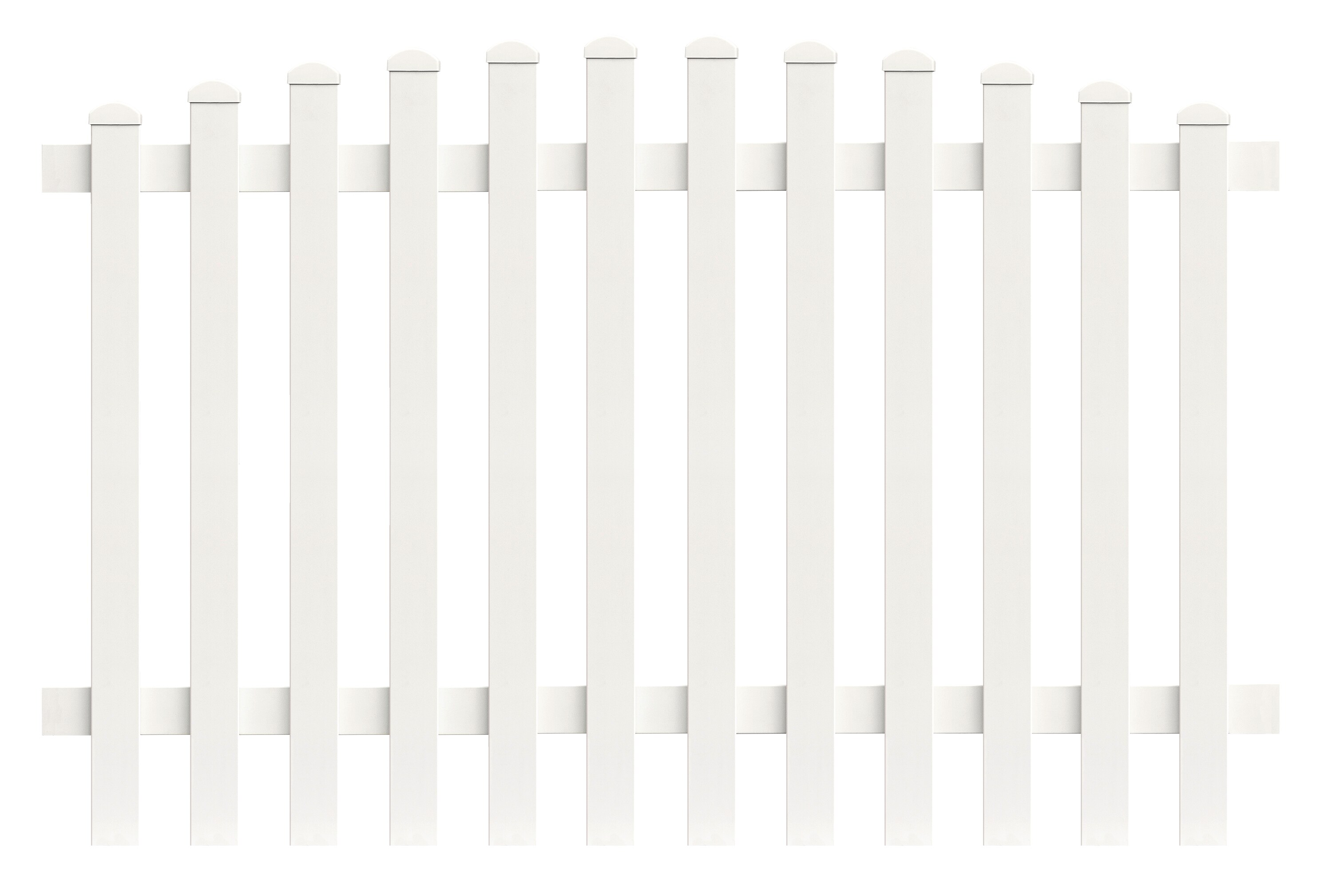 Zaunfeld Oberbogen 185,0cm x 150cm in Wei&szlig; - Bild 1