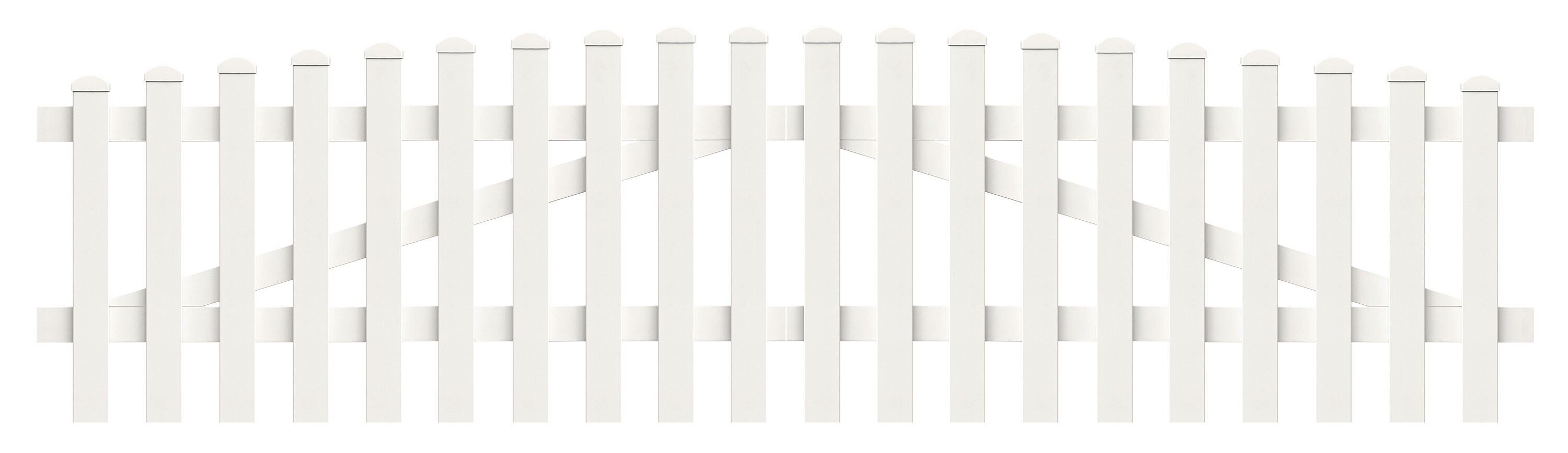 Zauntor Oberbogen 303,4cm x 120cm in Wei&szlig; - Bild 1