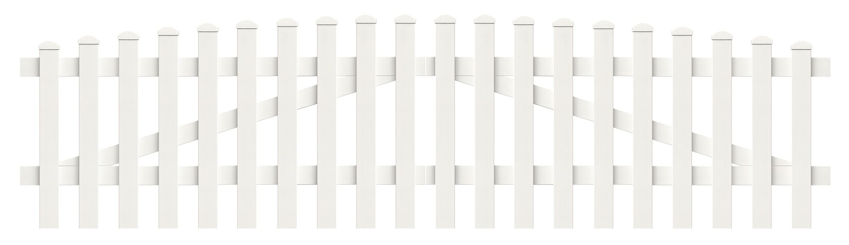 Zauntor Oberbogen 303,4cm x 120cm in Weiß