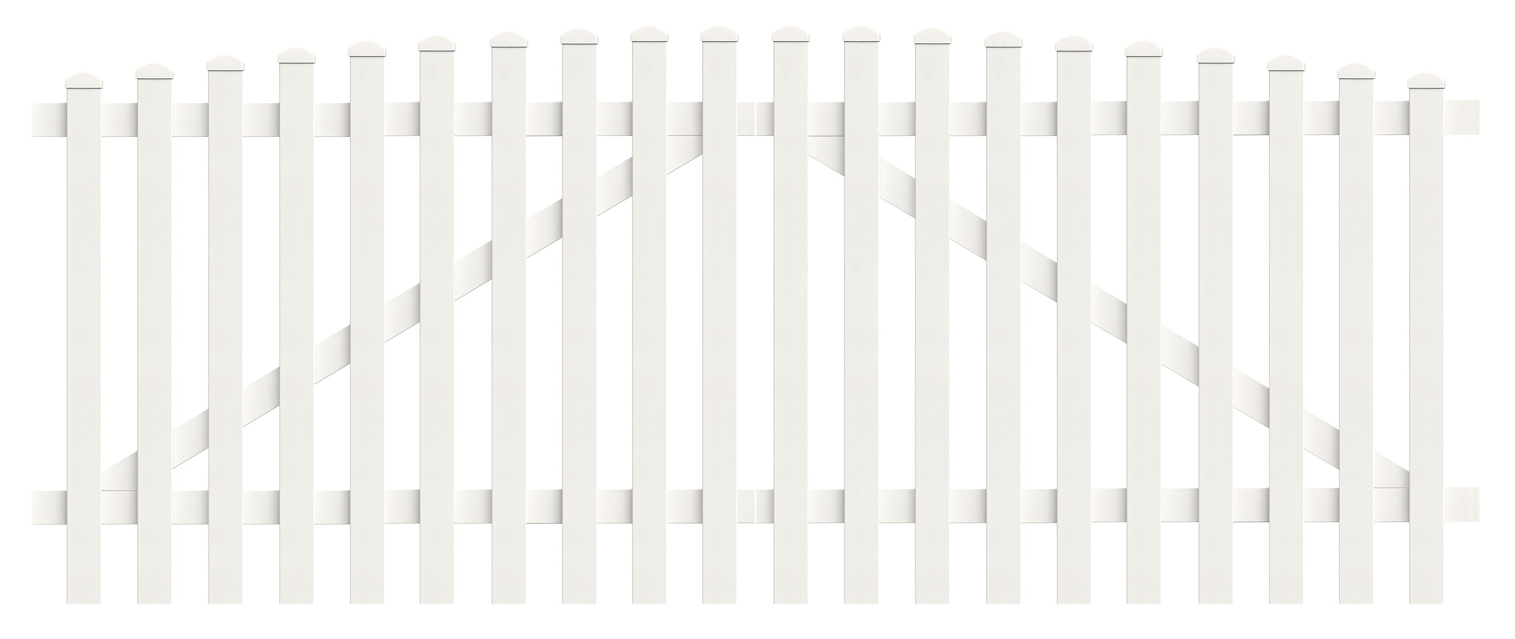 Zauntor Oberbogen 303,4cm x 150cm in Wei&szlig; - Bild 1