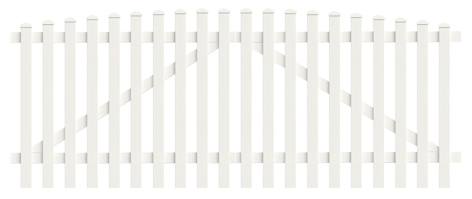 Zauntor Oberbogen 303,4cm x 180cm in Weiß