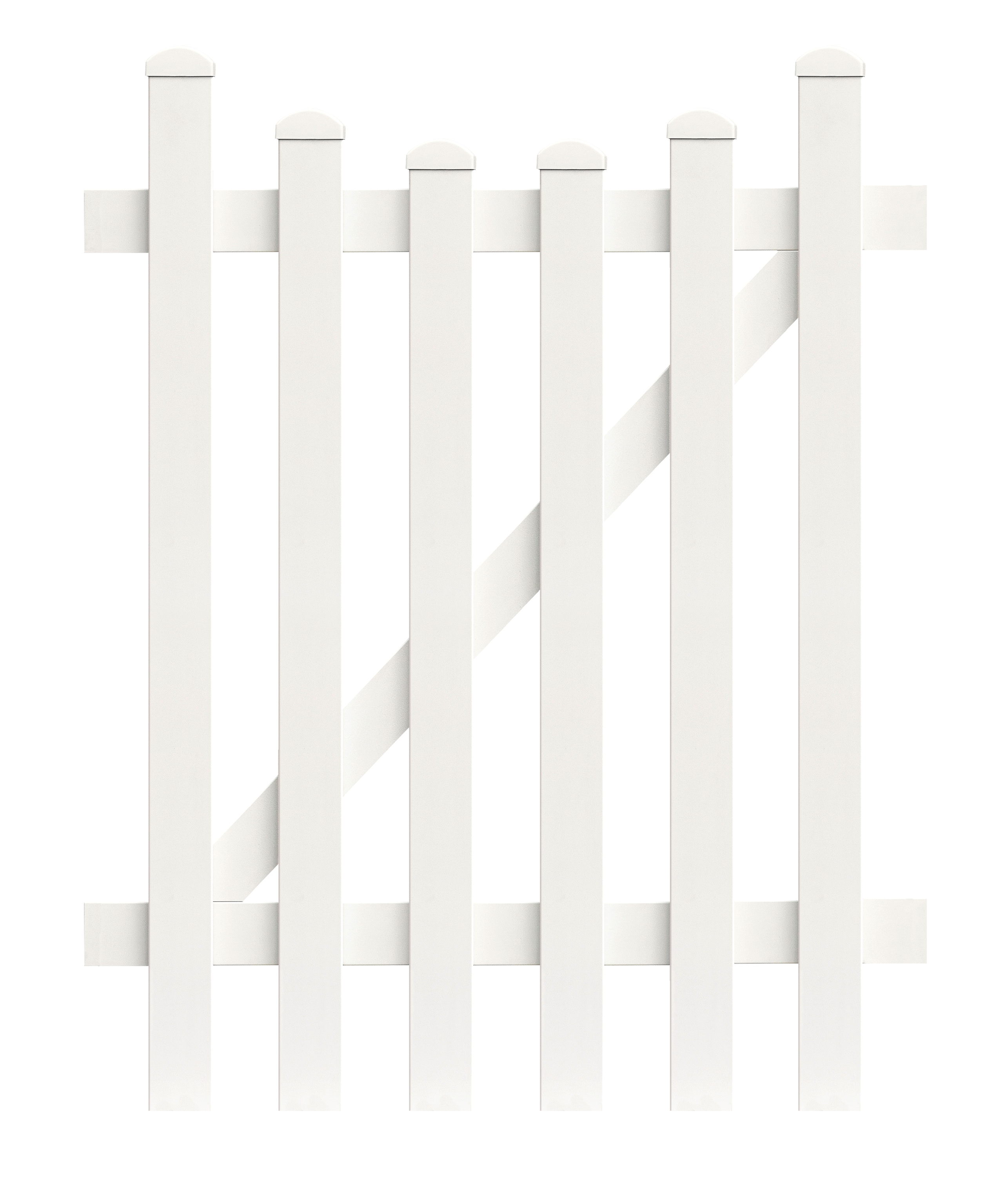 Zaunt&uuml;r Unterbogen 96,2cm x 150cm in Wei&szlig; - Bild 1