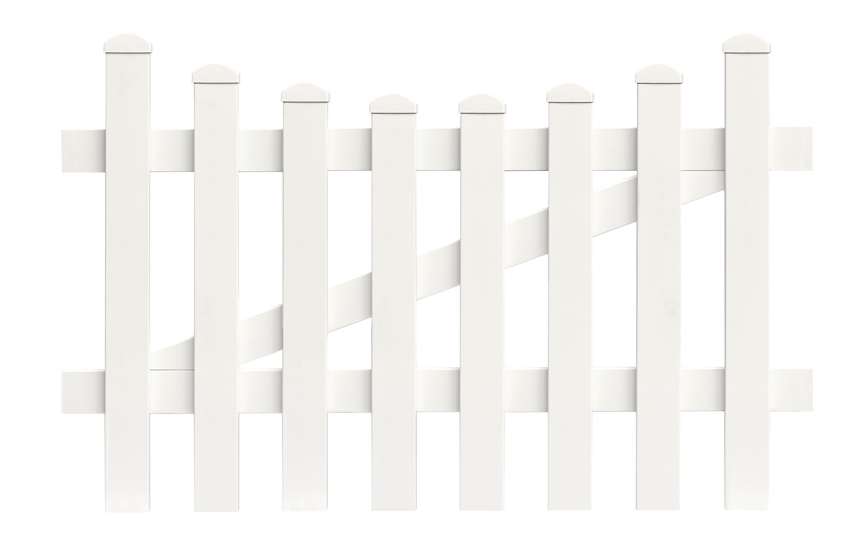 Zaunt&uuml;r Unterbogen 125,8cm x 100cm in Wei&szlig; - Bild 1