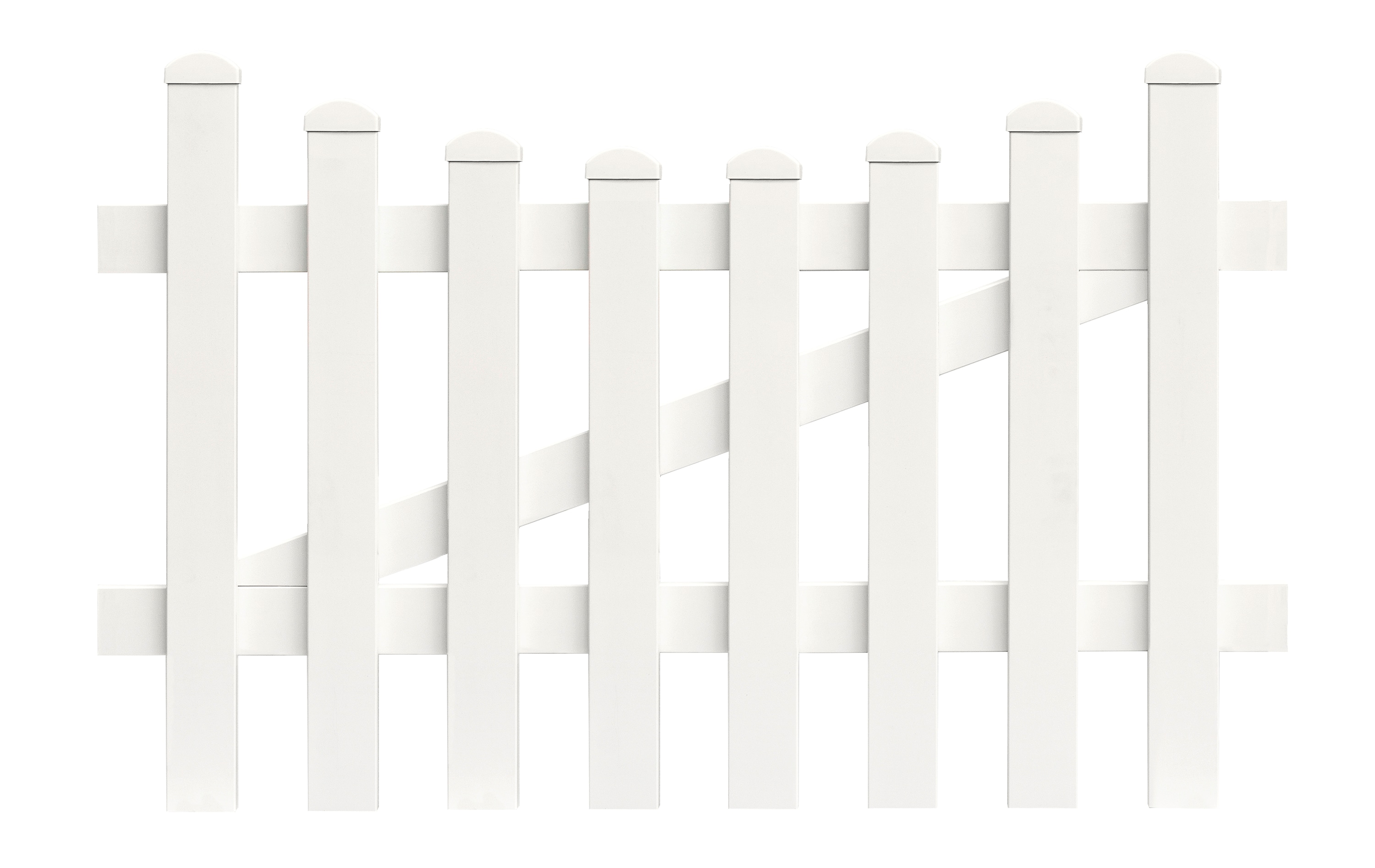 Zaunt&uuml;r Unterbogen 125,8cm x 120cm in Wei&szlig; - Bild 1