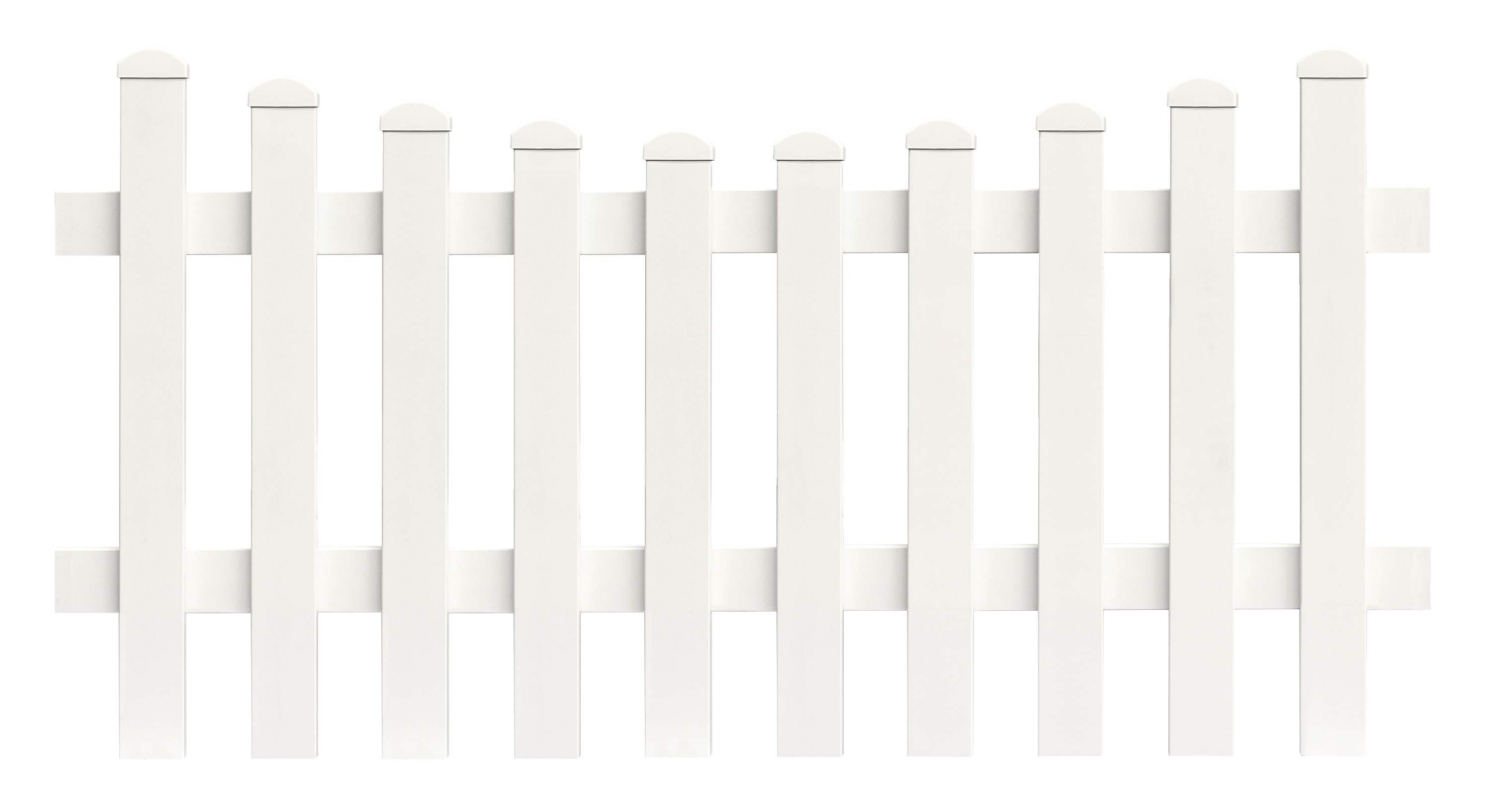 Zaunfeld Unterbogen 155,4cm x 100cm in Wei&szlig; - Bild 1